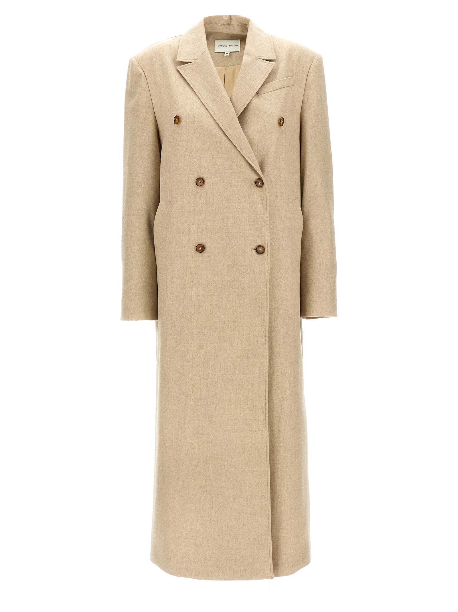 Beige Virgin Wool Coat