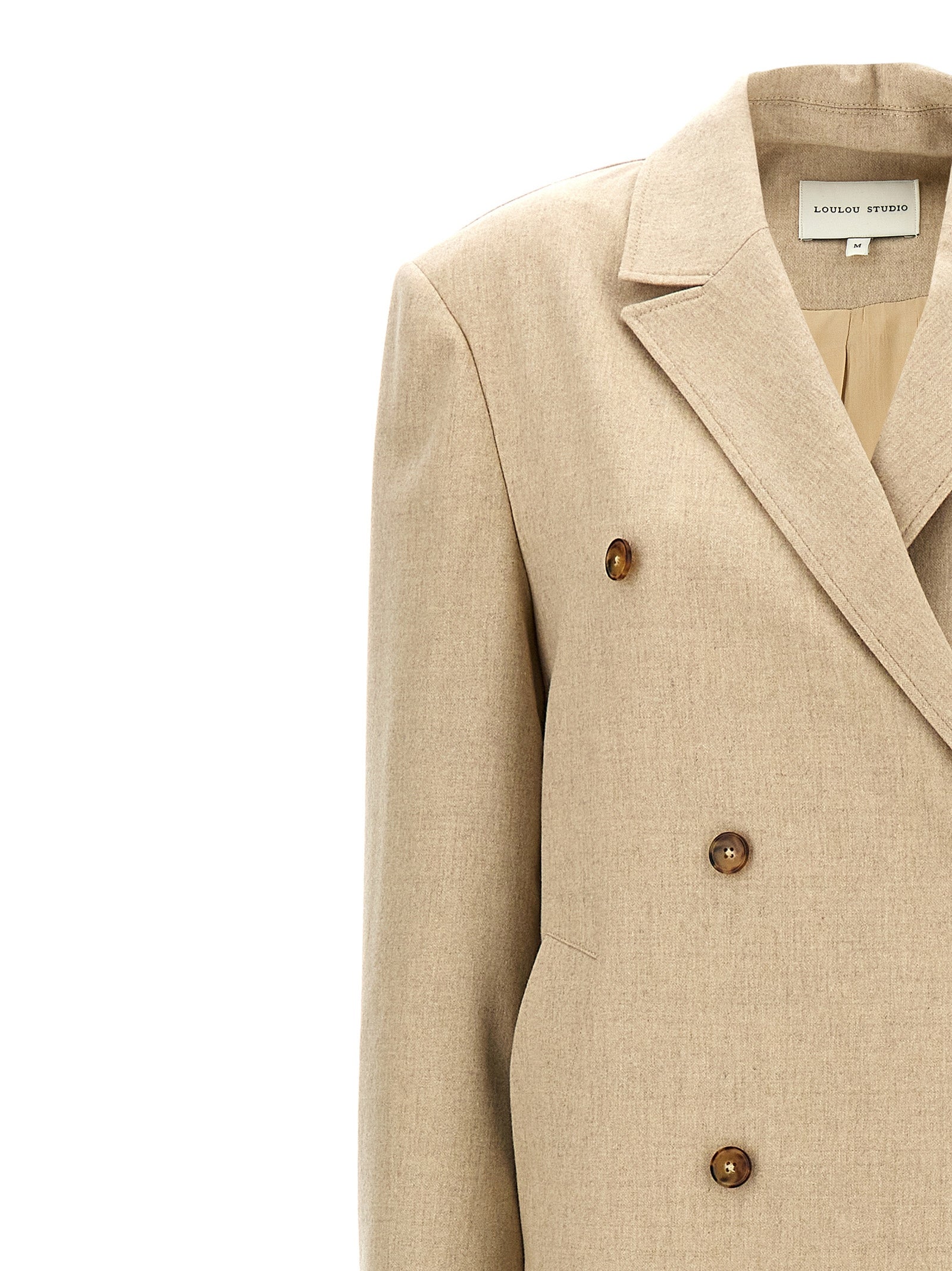 Beige Virgin Wool Coat