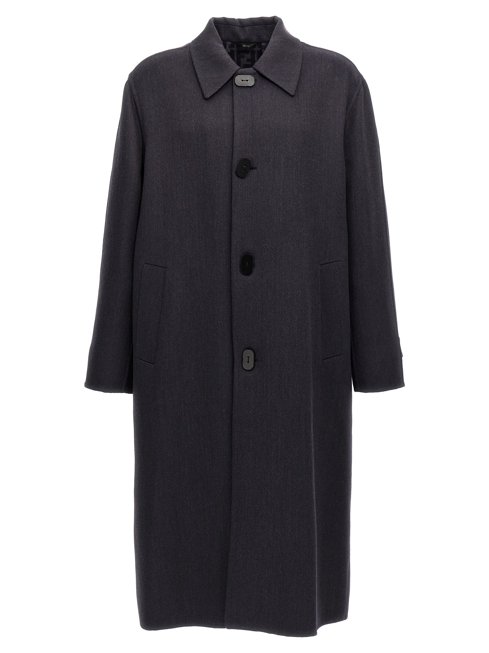 Blue Virgin Wool Coat