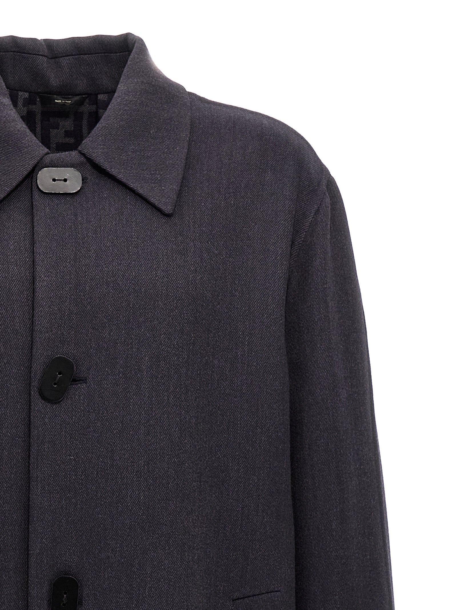 Blue Virgin Wool Coat