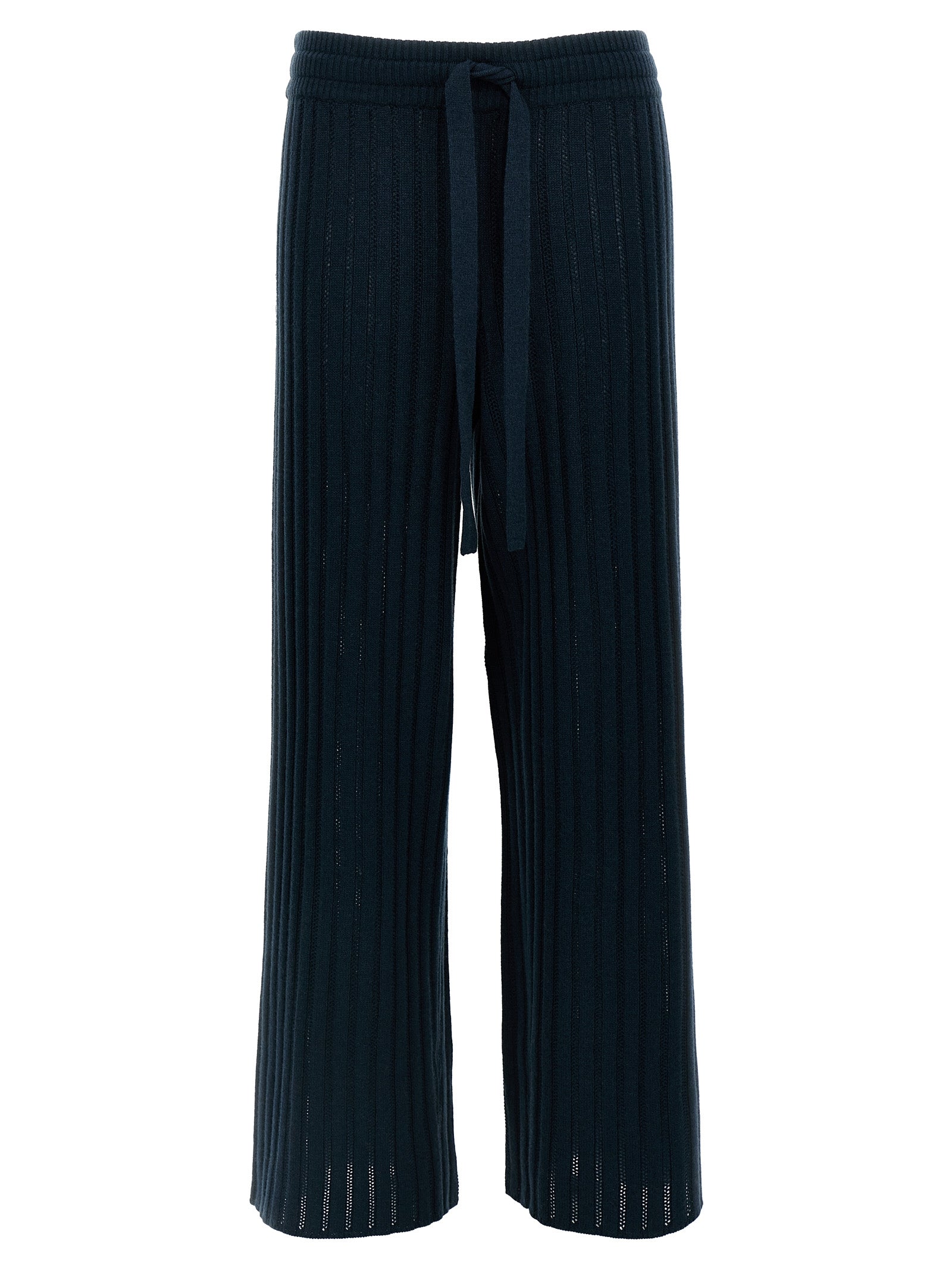 Bicolor Wool Casual Pants