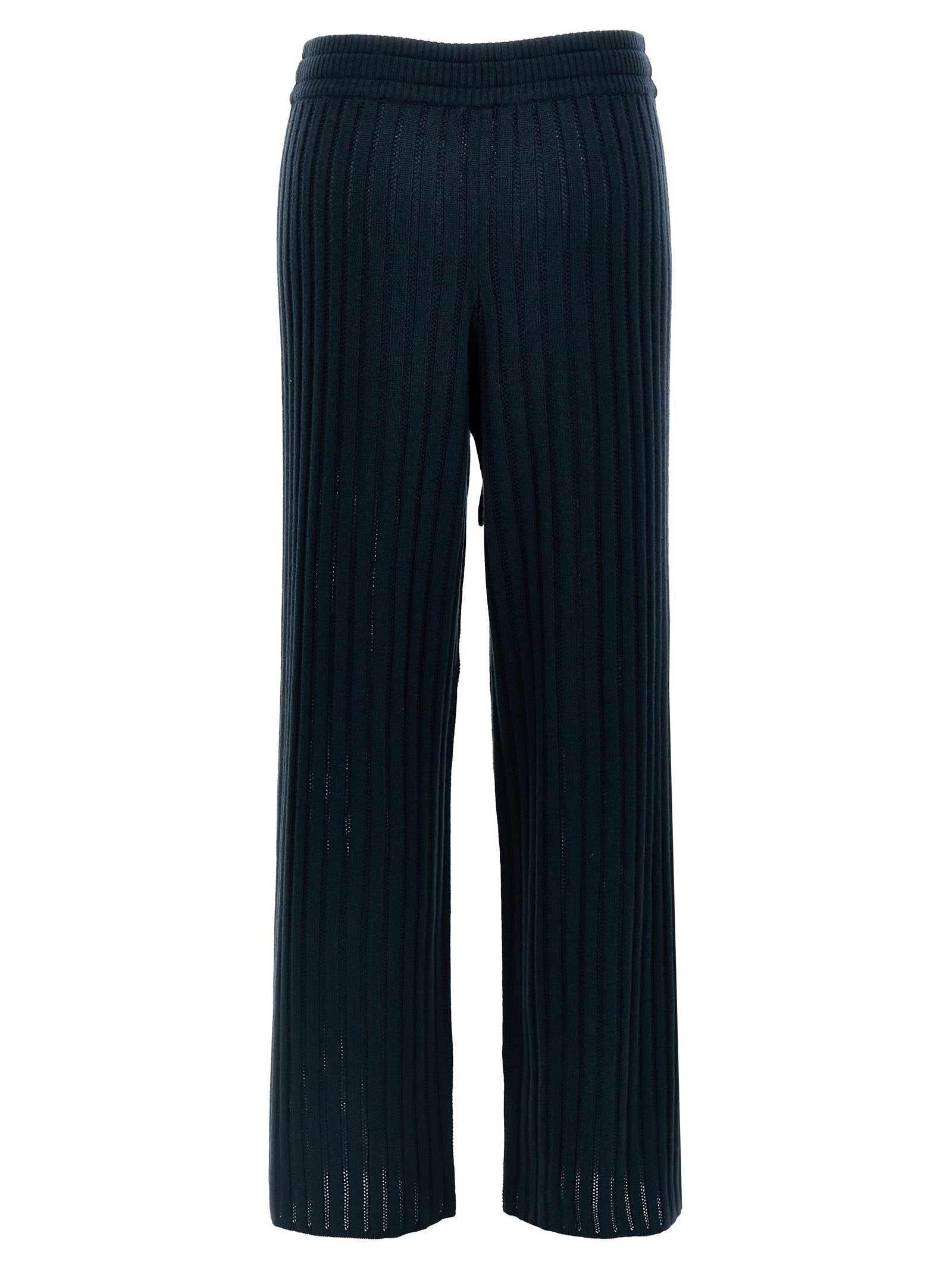 Bicolor Wool Casual Pants