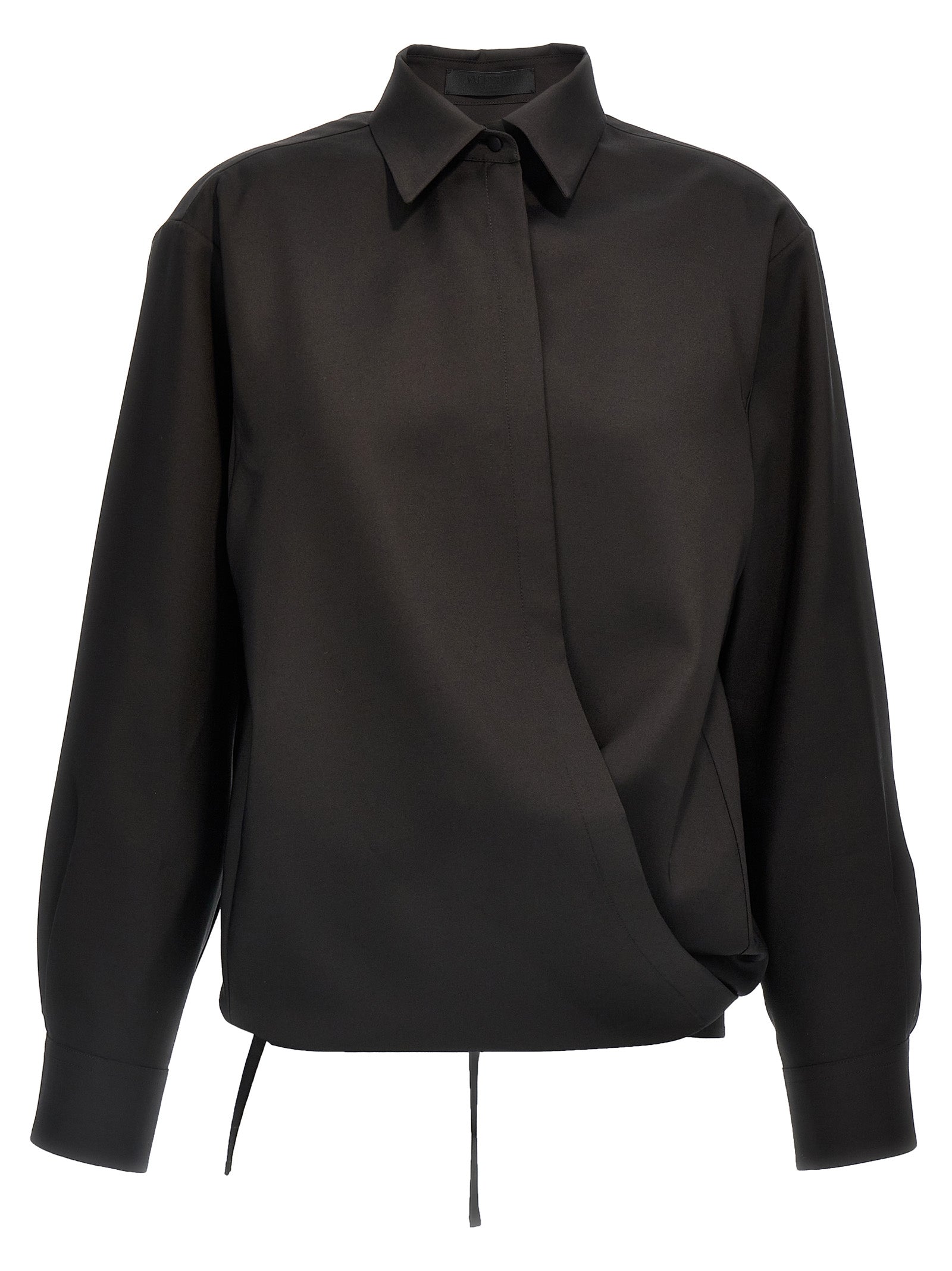 Black Wool Blouse