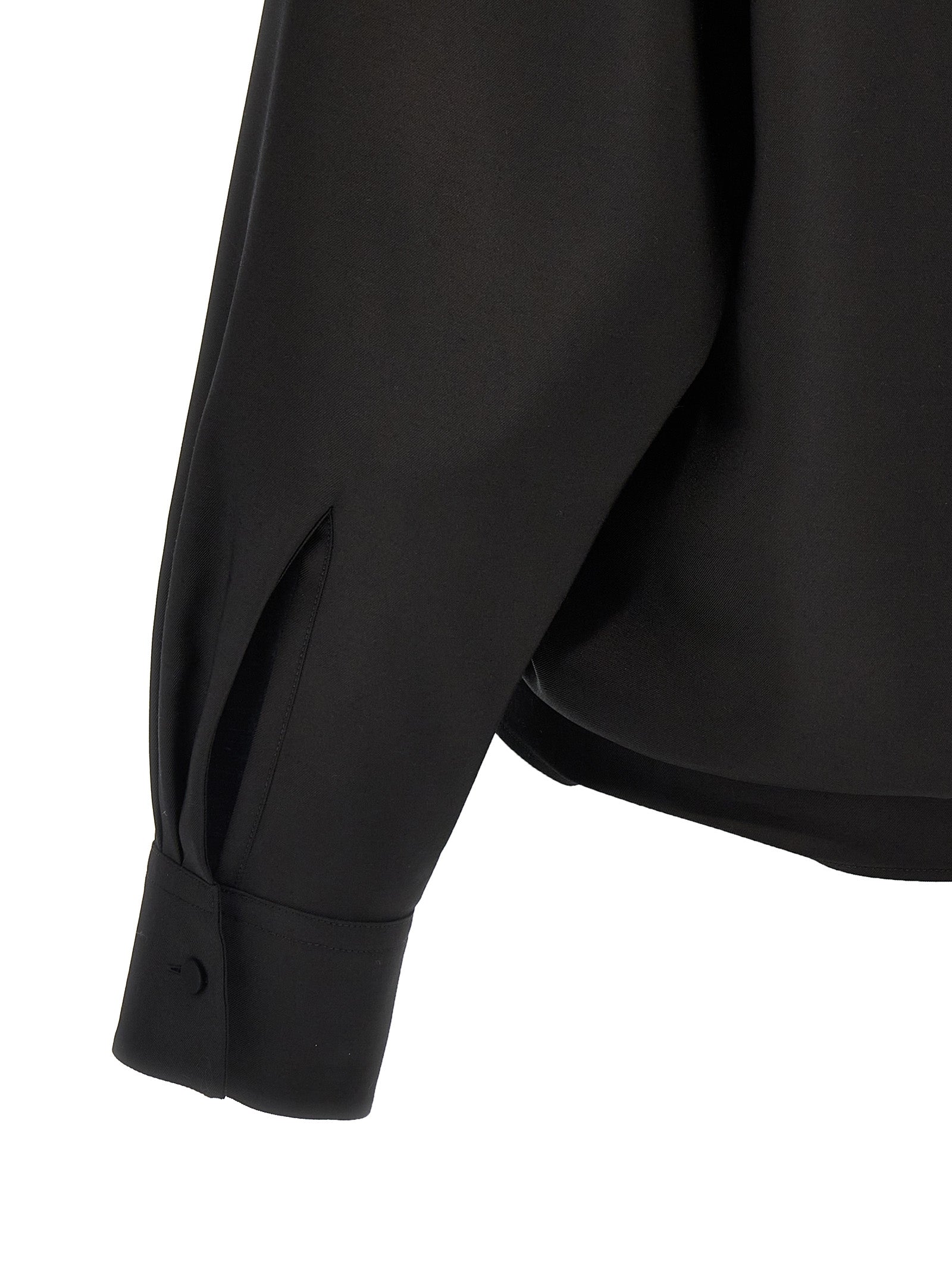 Black Wool Blouse