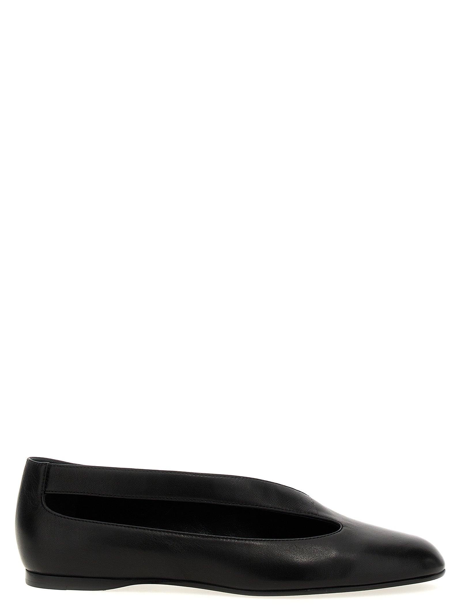 Black Lamb Leather Ballet Flats