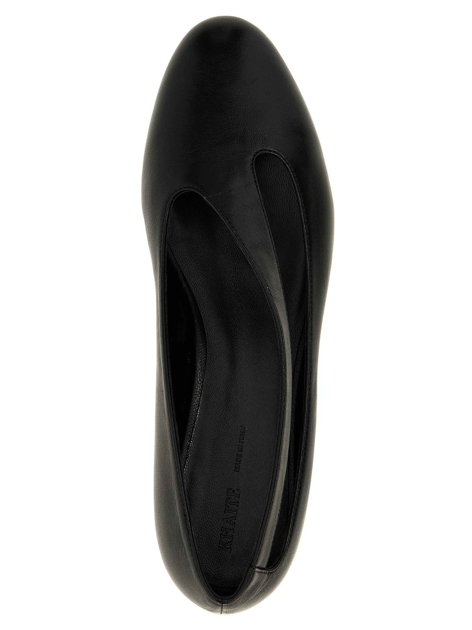 Black Lamb Leather Ballet Flats
