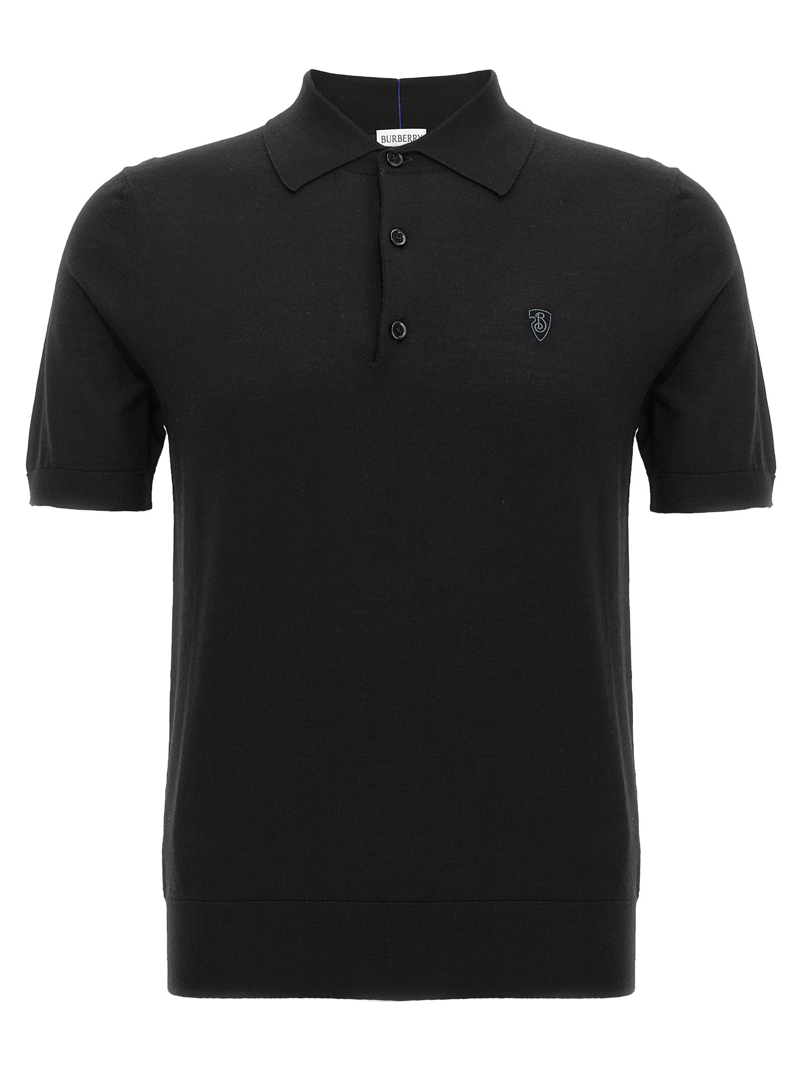 Black Wool Polo Shirt