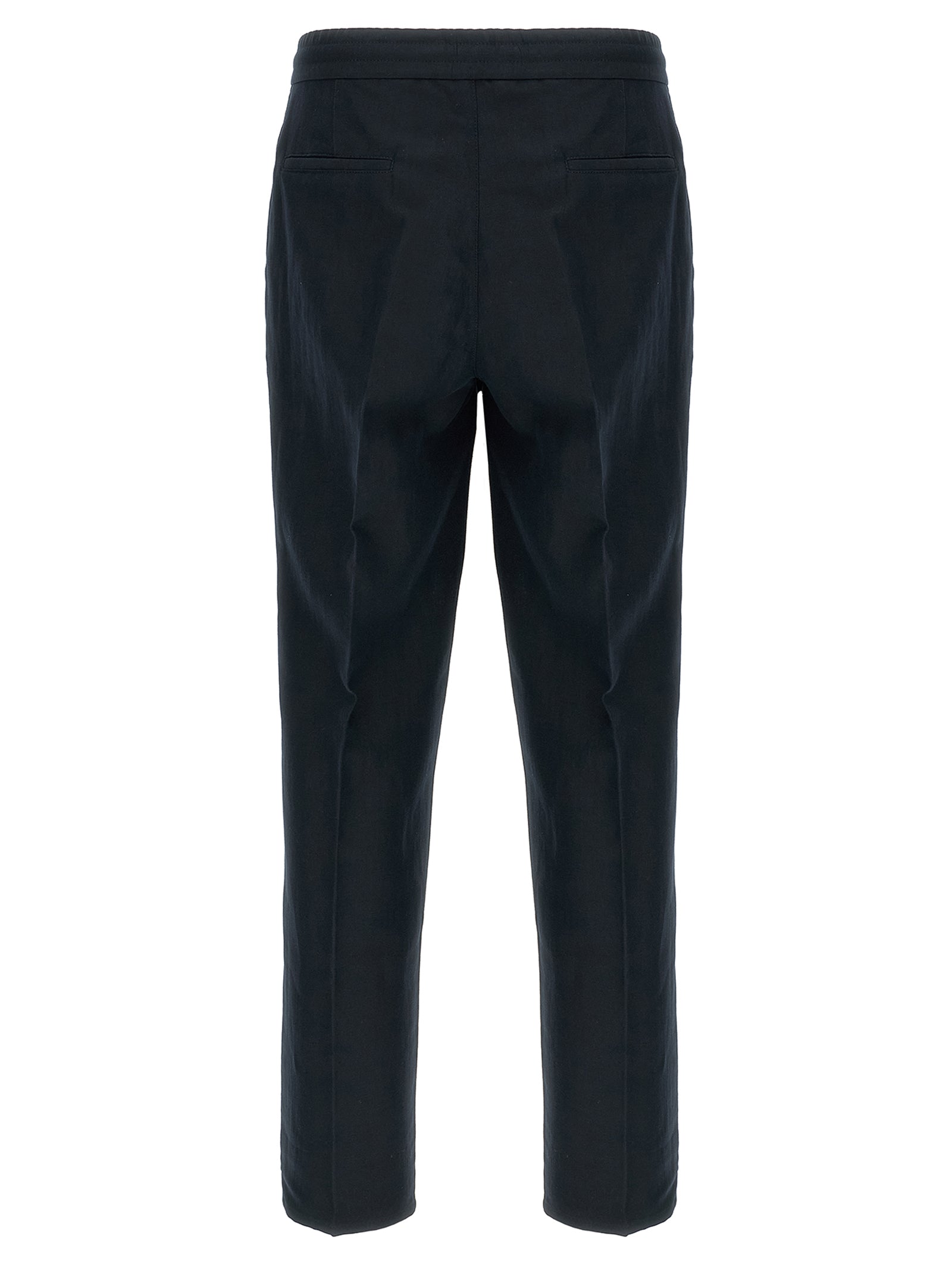 Blue Linen Casual Pants