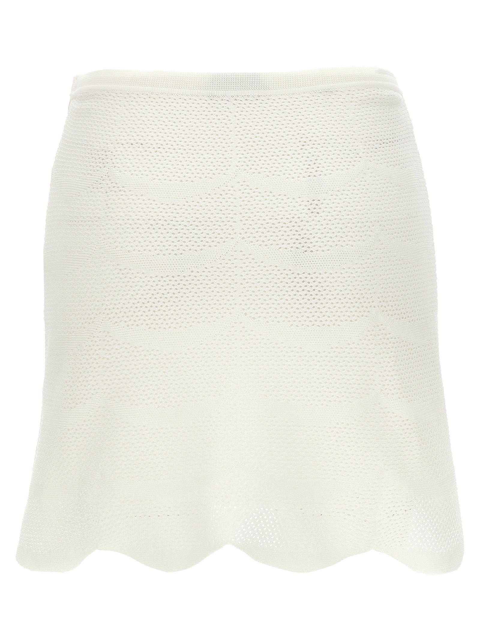 White Cotton Long Skirt