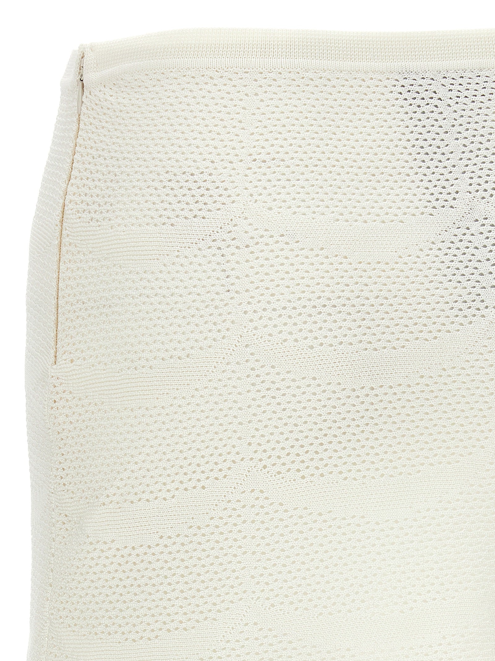 White Cotton Long Skirt