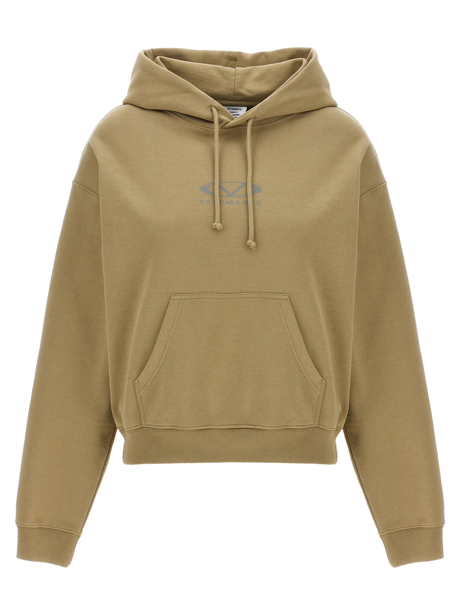 Beige Cotton Hoodie
