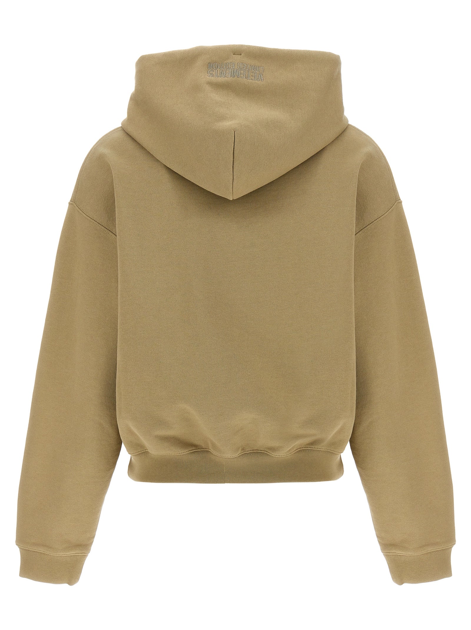 Beige Cotton Hoodie