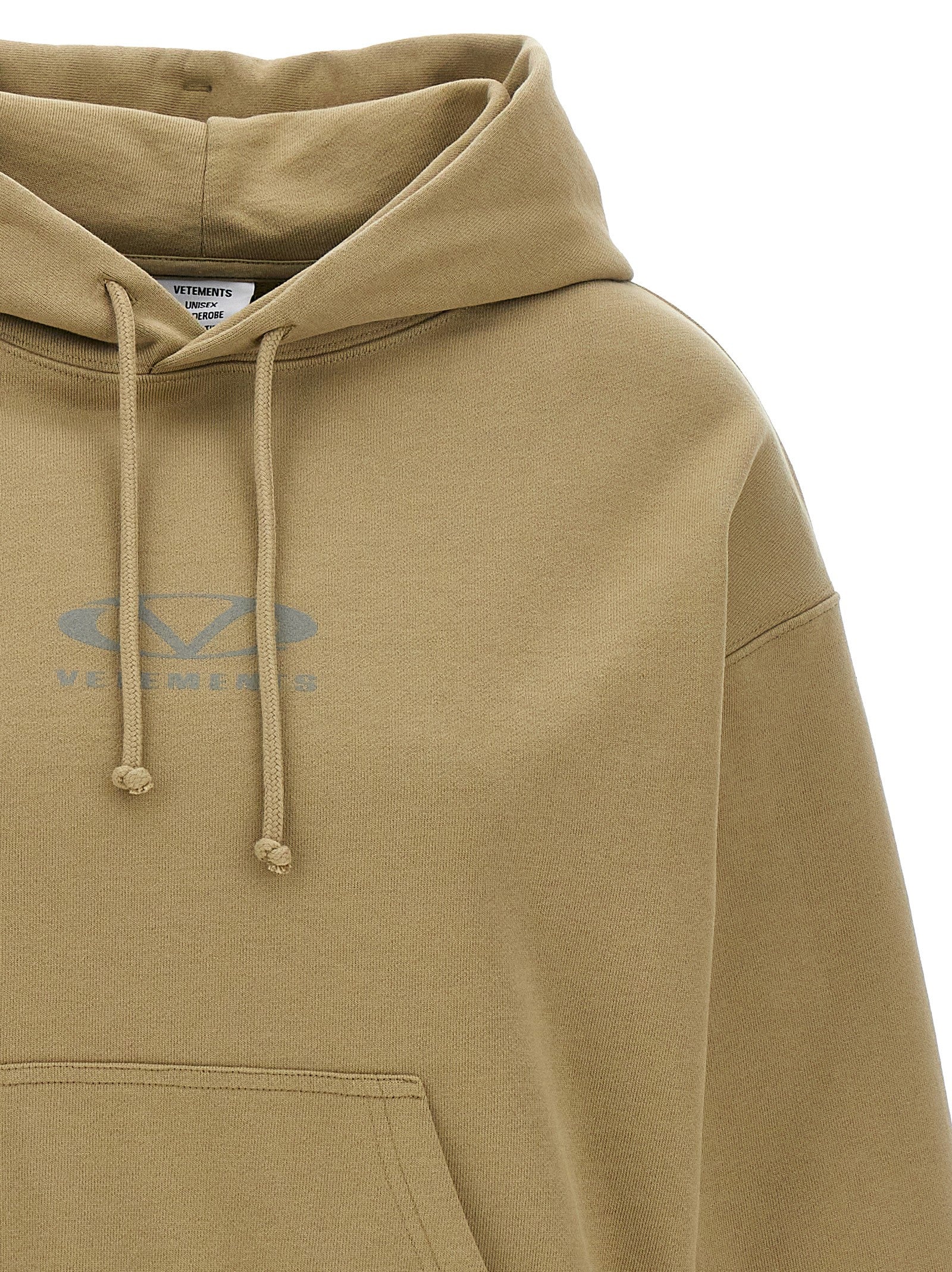 Beige Cotton Hoodie