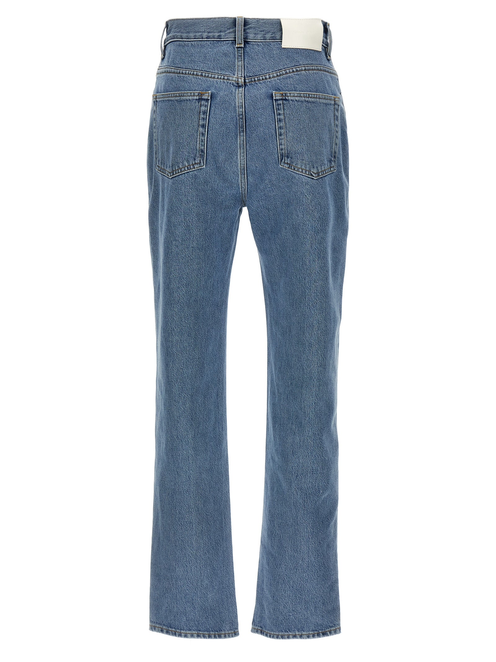 Blue Organic Cotton Straight-Leg Jeans