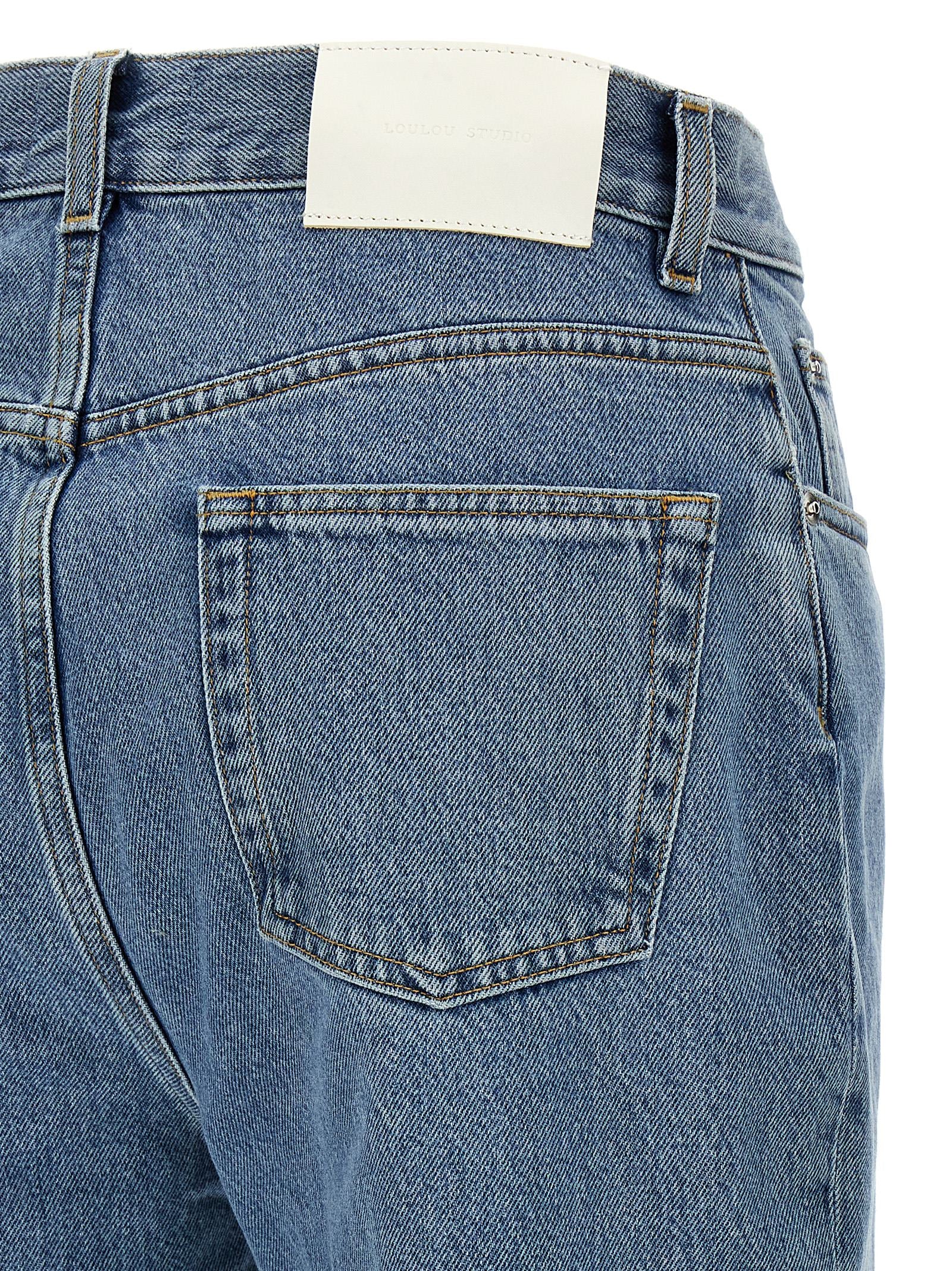 Blue Organic Cotton Straight-Leg Jeans