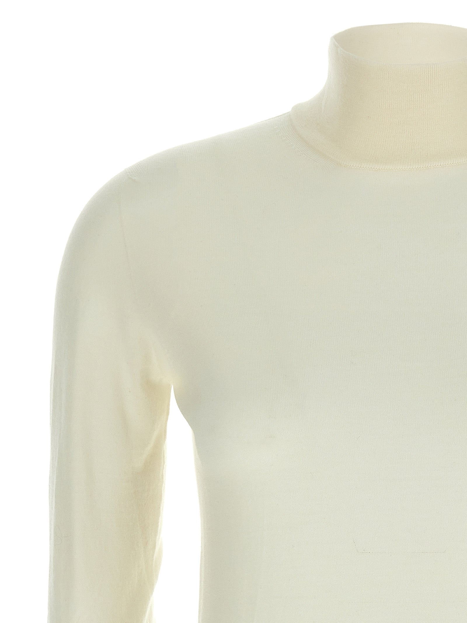 White Virgin Wool Cardigan