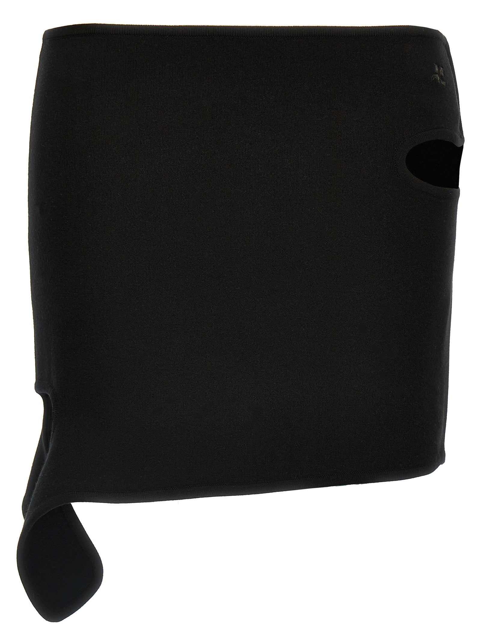 Black Viscose Long Skirt