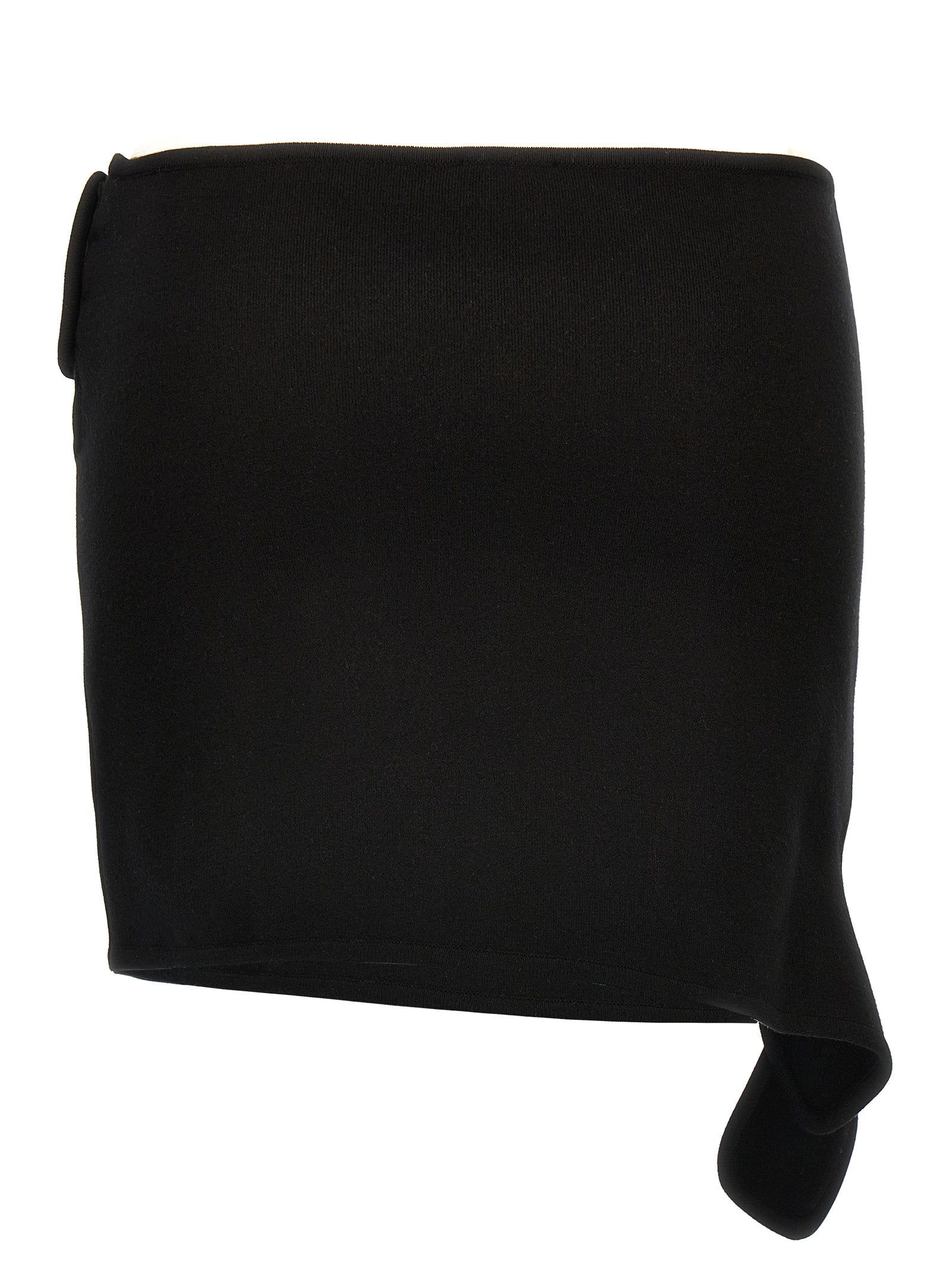 Black Viscose Long Skirt
