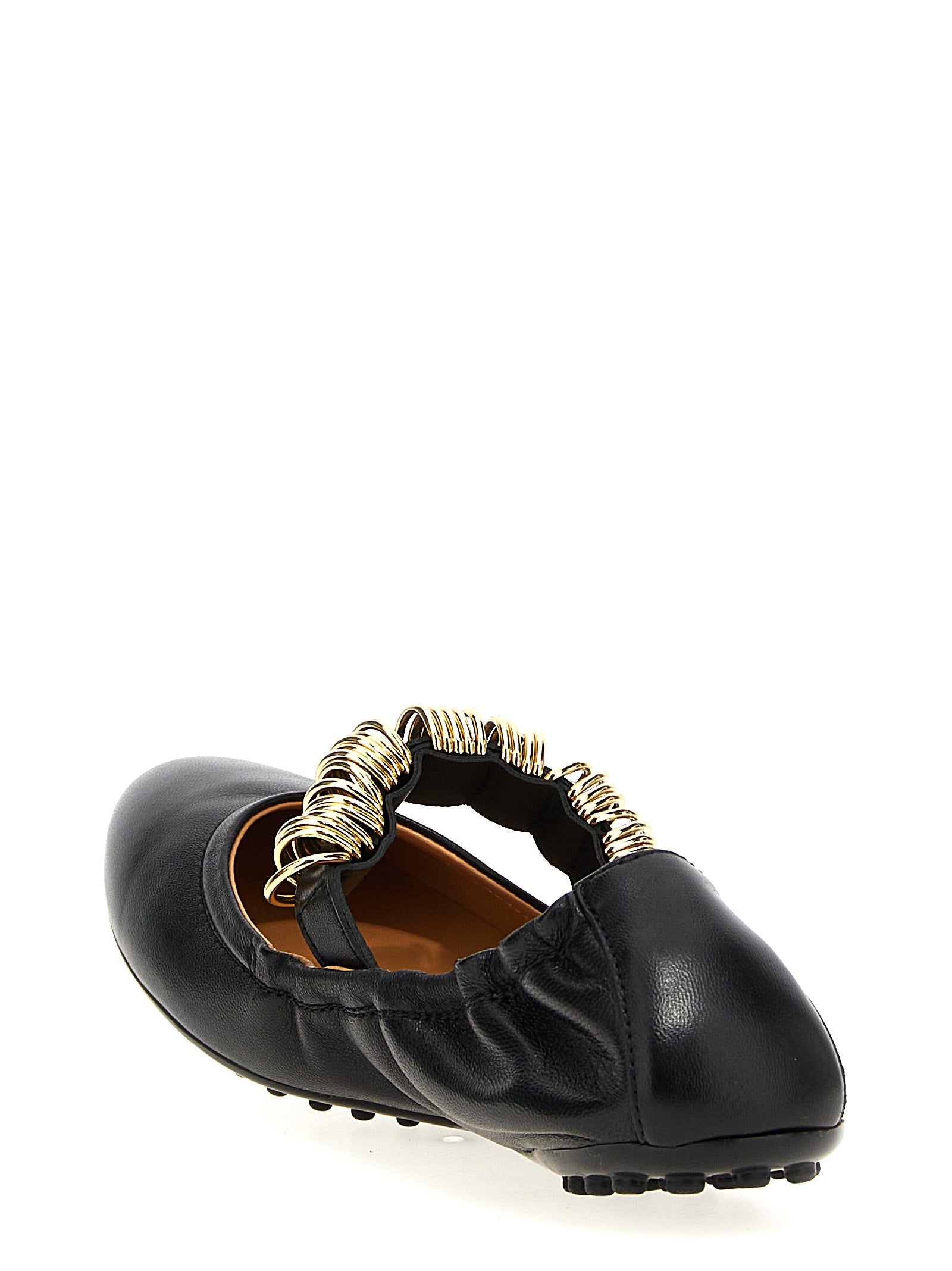 Black Lamb Leather Ballet Flats