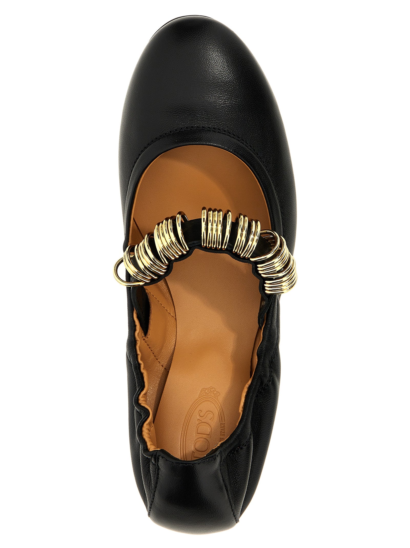 Black Lamb Leather Ballet Flats