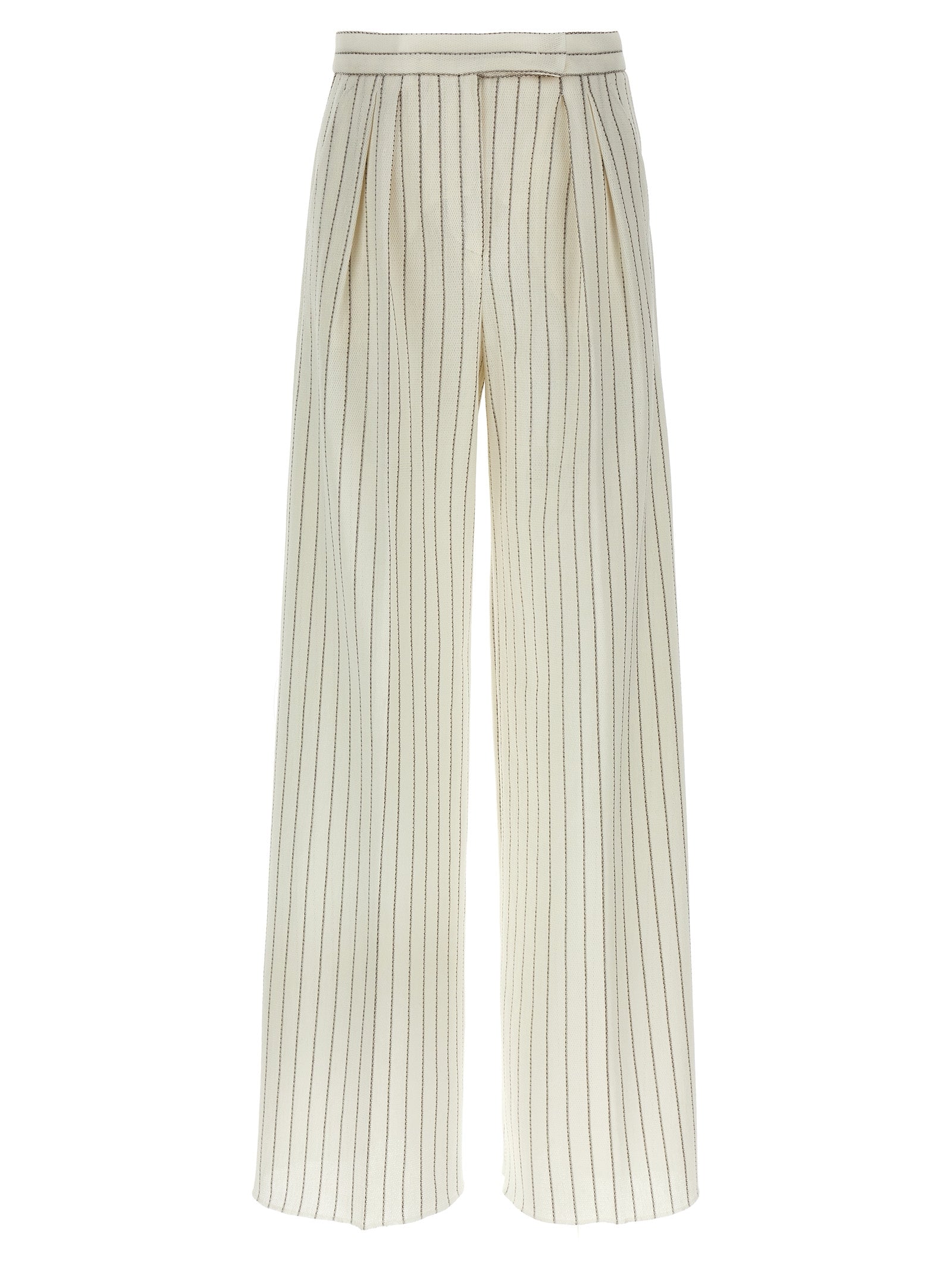 White Cotton Casual Pants