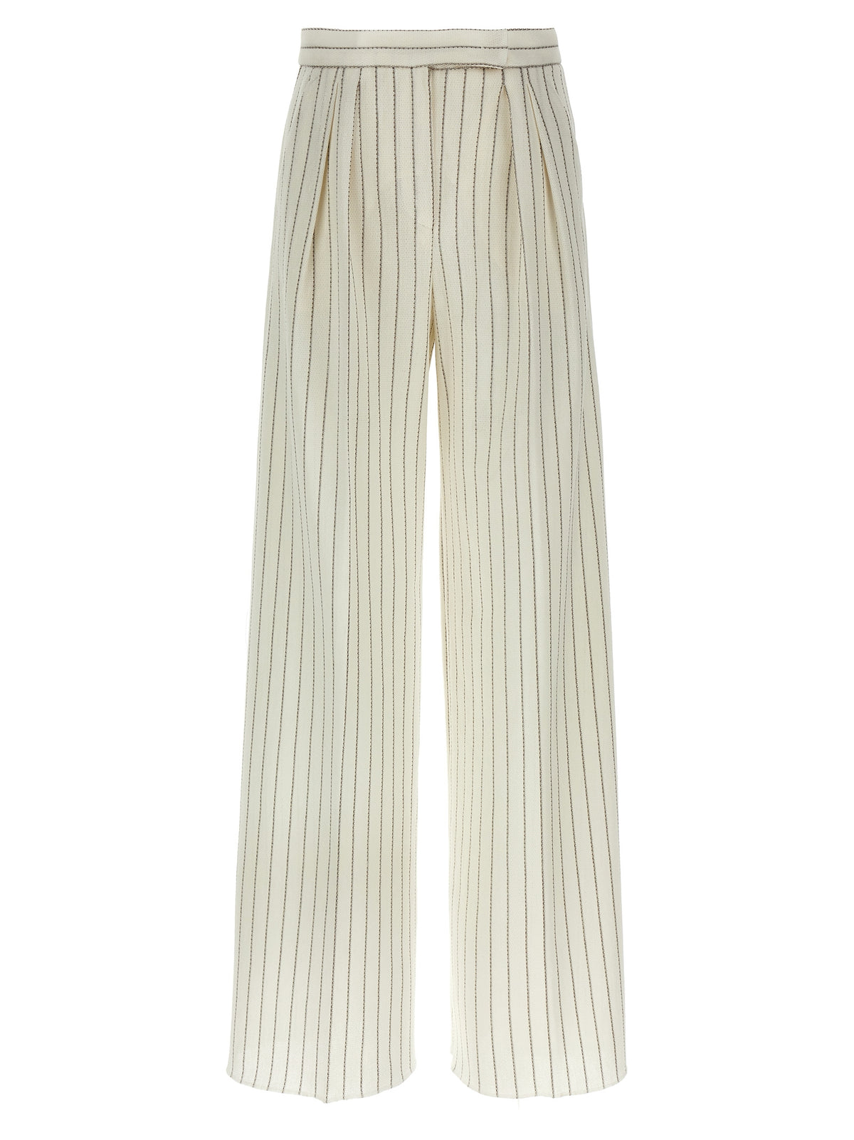 White Cotton Casual Pants