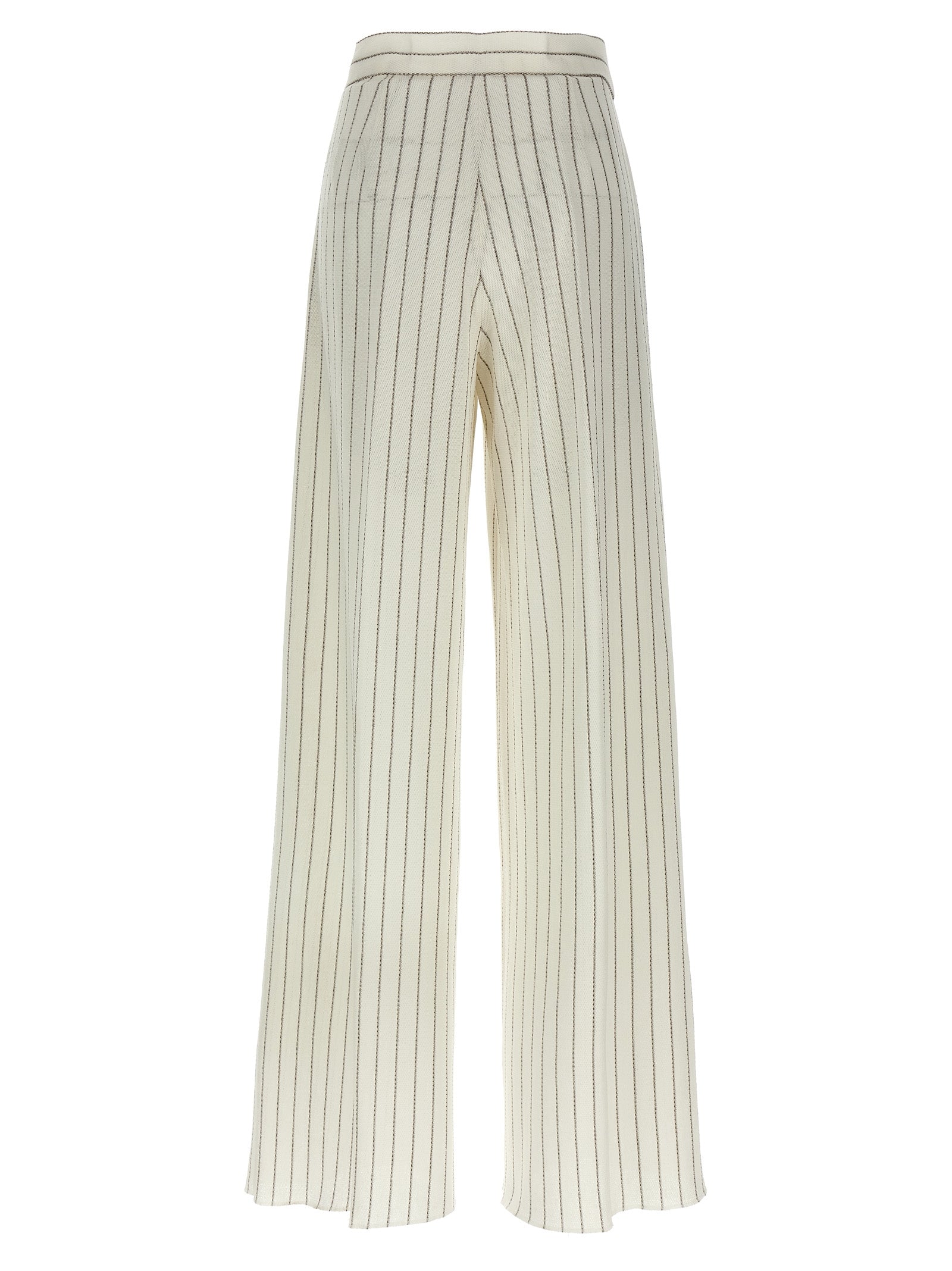 White Cotton Casual Pants
