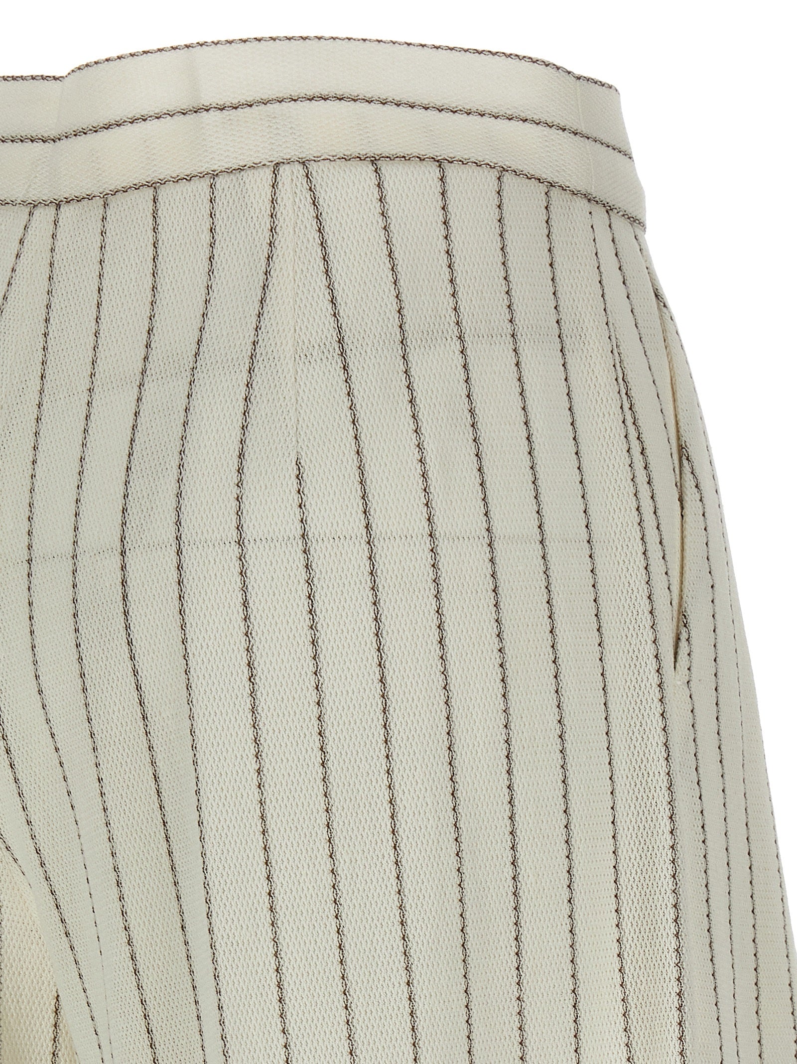 White Cotton Casual Pants