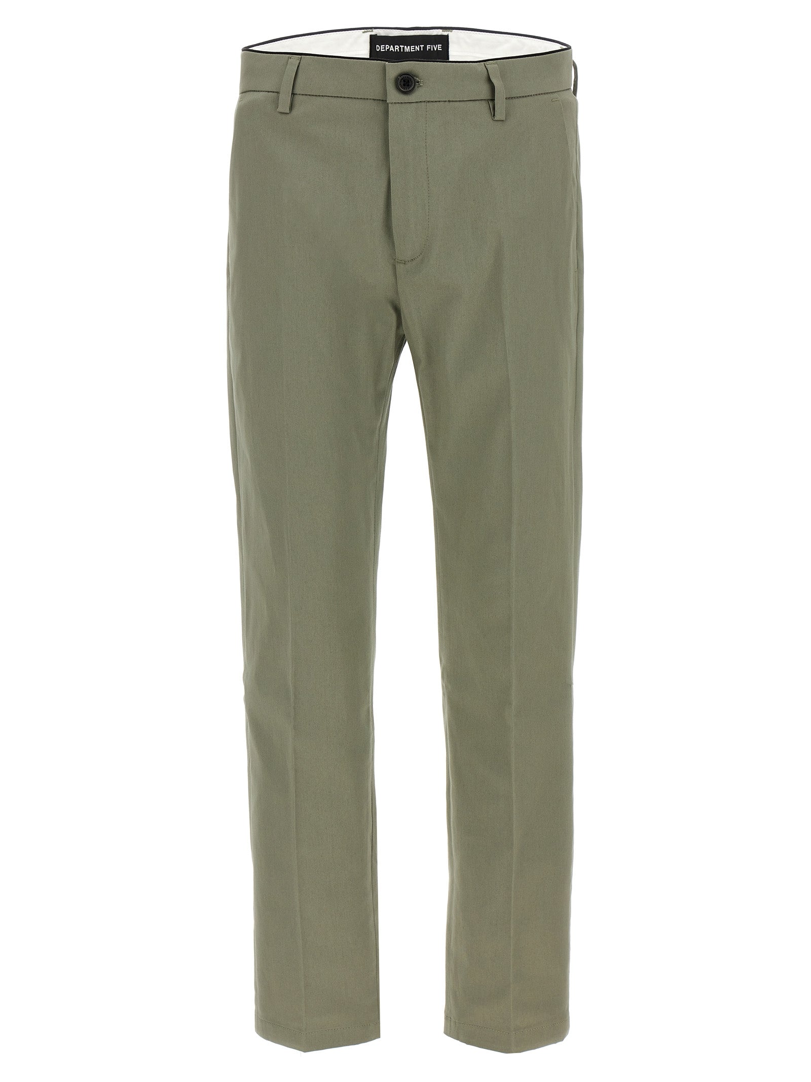 Bicolor Cotton Cropped Pants