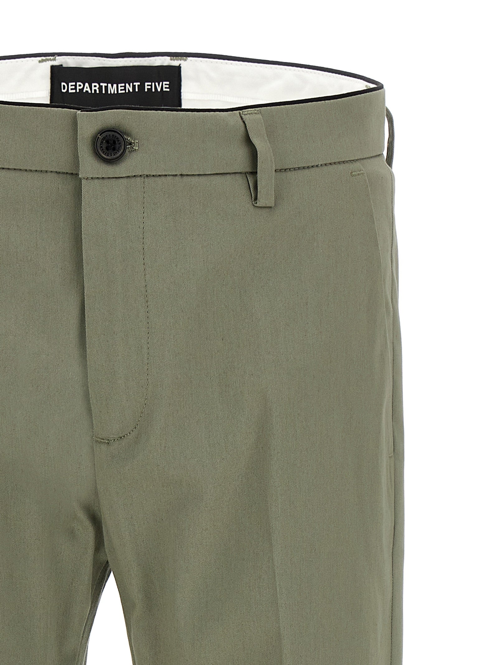 Bicolor Cotton Cropped Pants