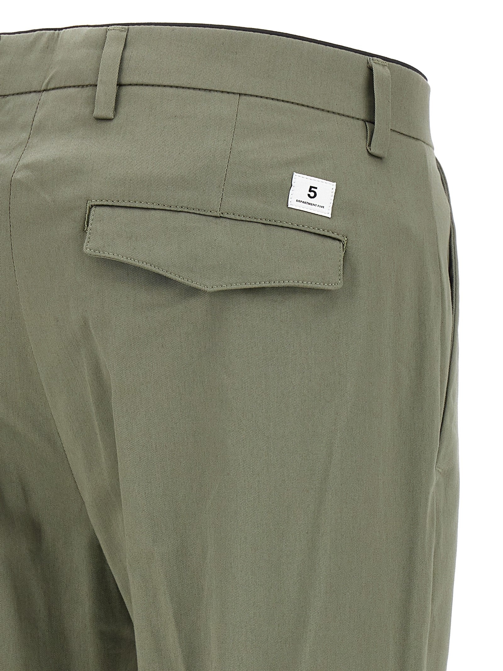 Bicolor Cotton Cropped Pants