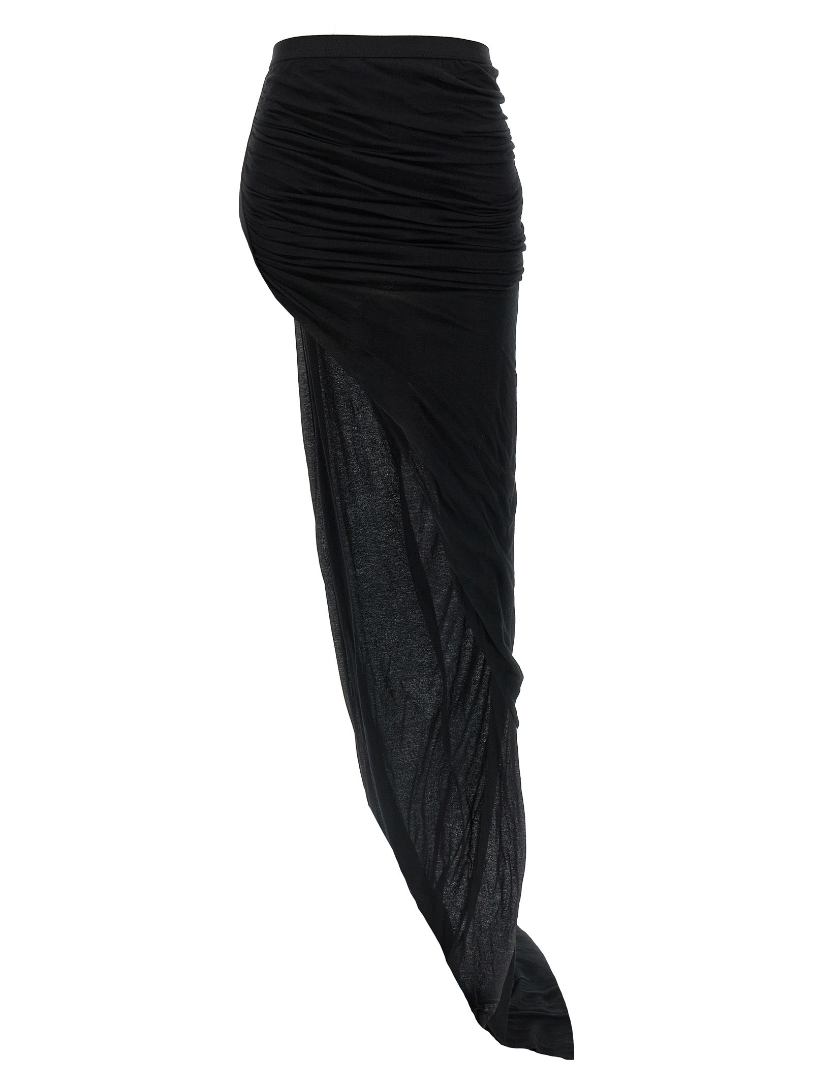Black Cotton Mini Skirt