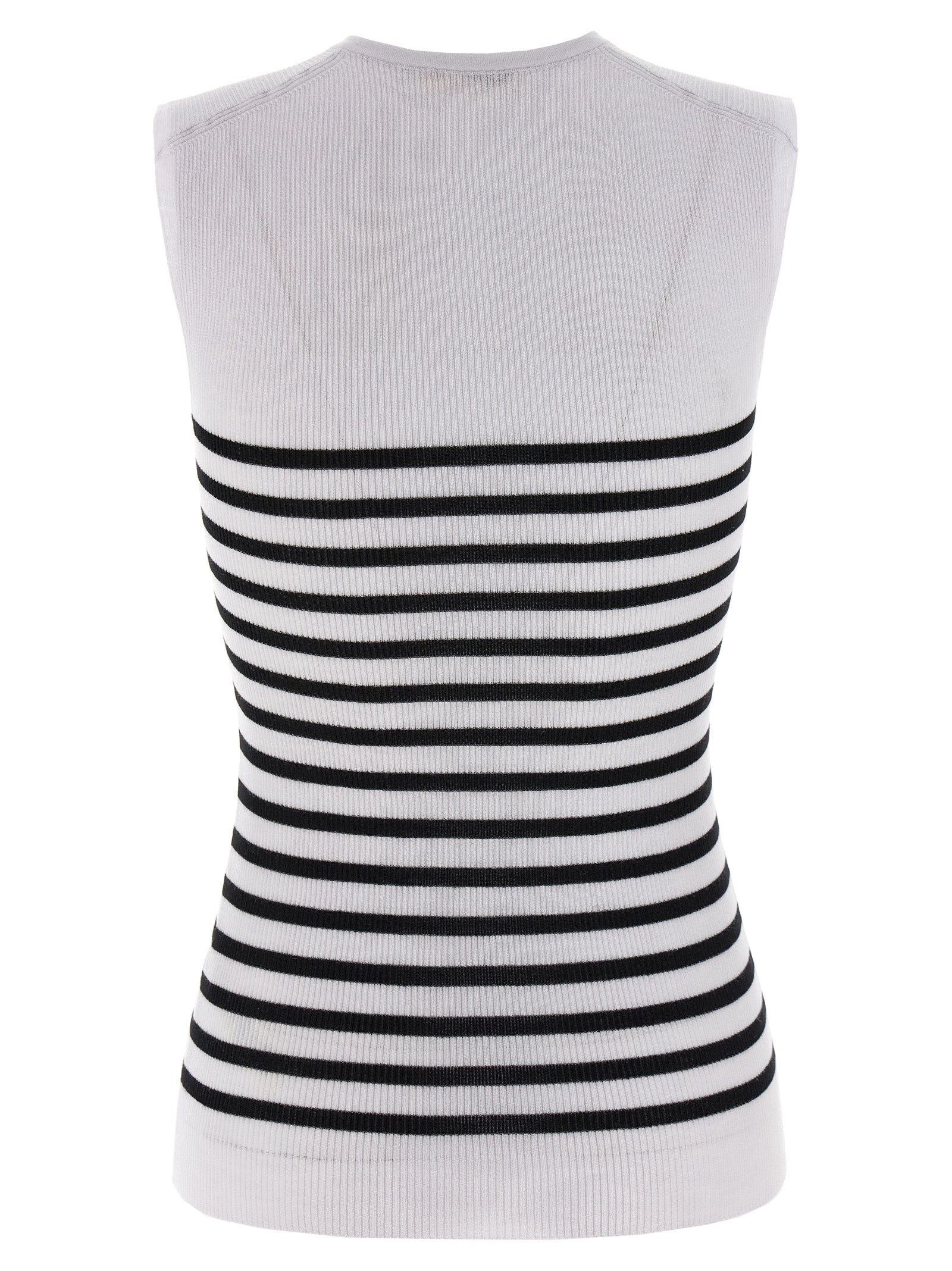Bicolor Wool Sleeveles T-Shirt