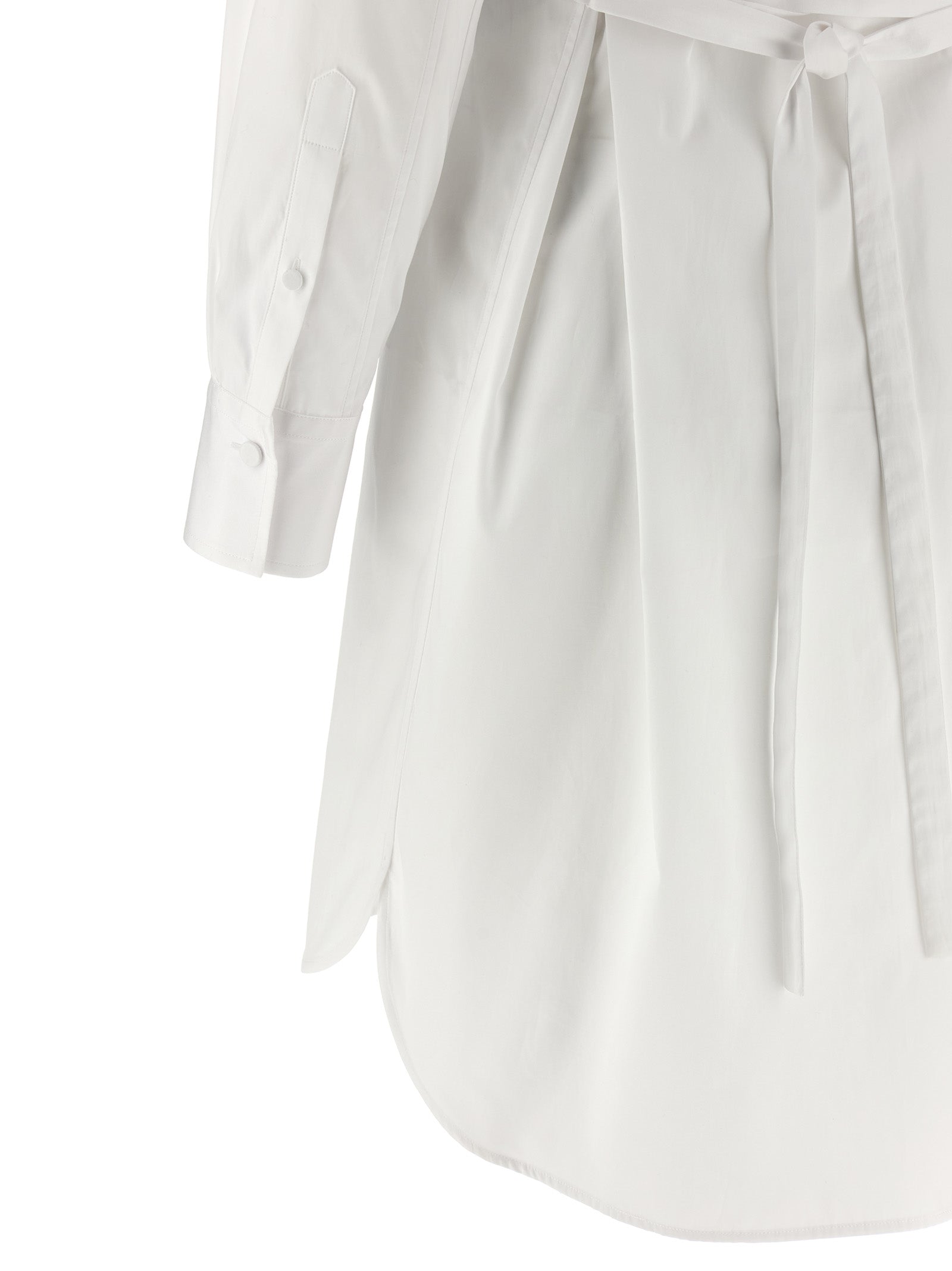 White Cotton Midi Dress