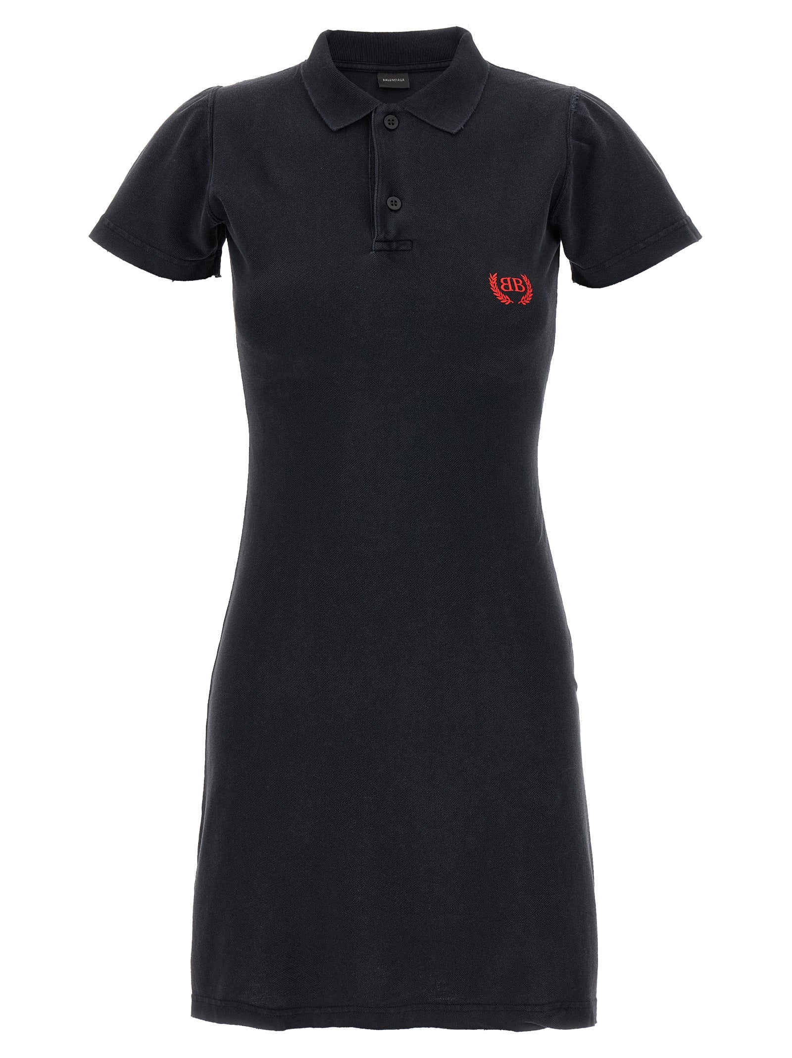 Black Cotton Short Dress