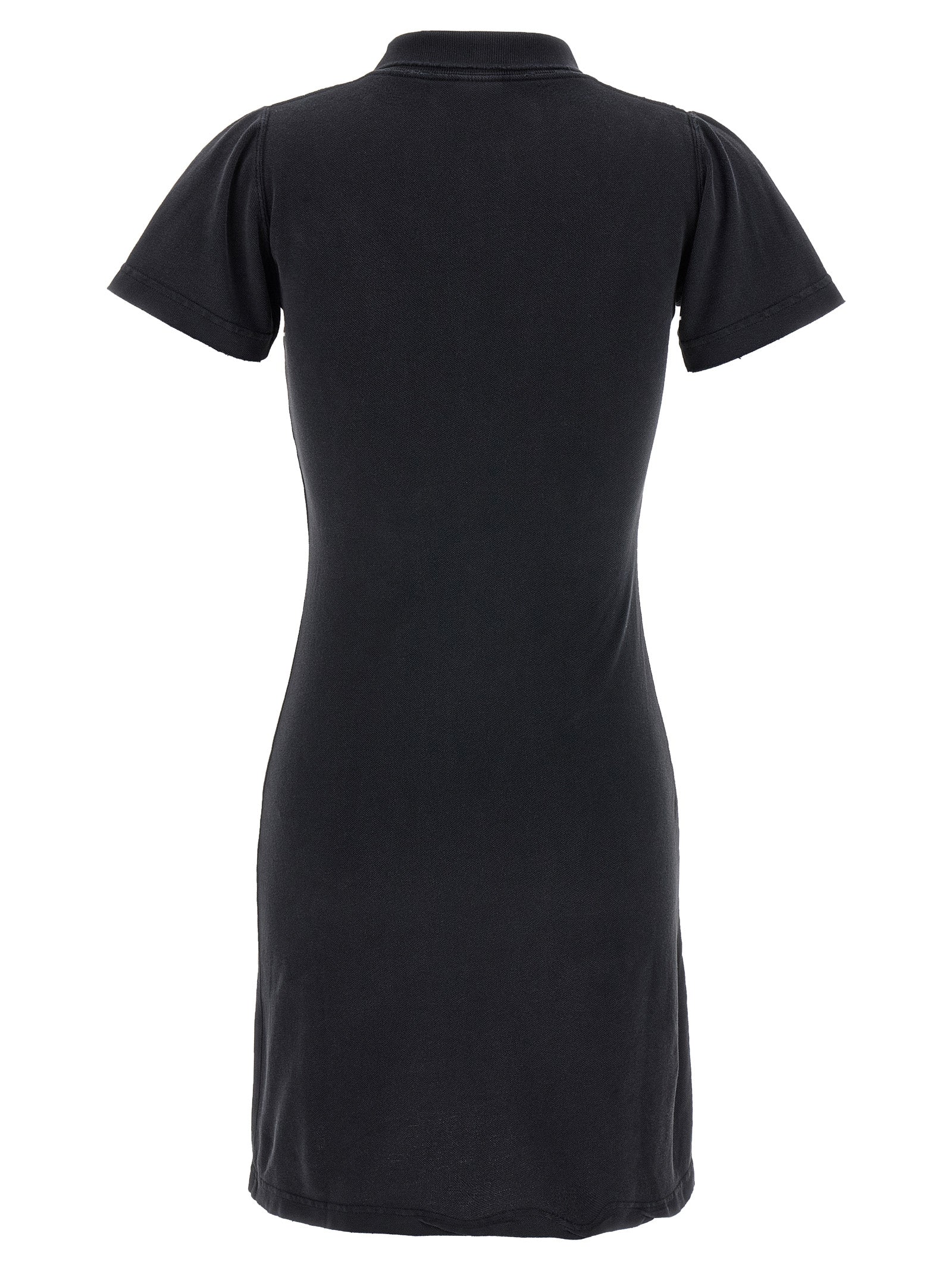 Black Cotton Short Dress