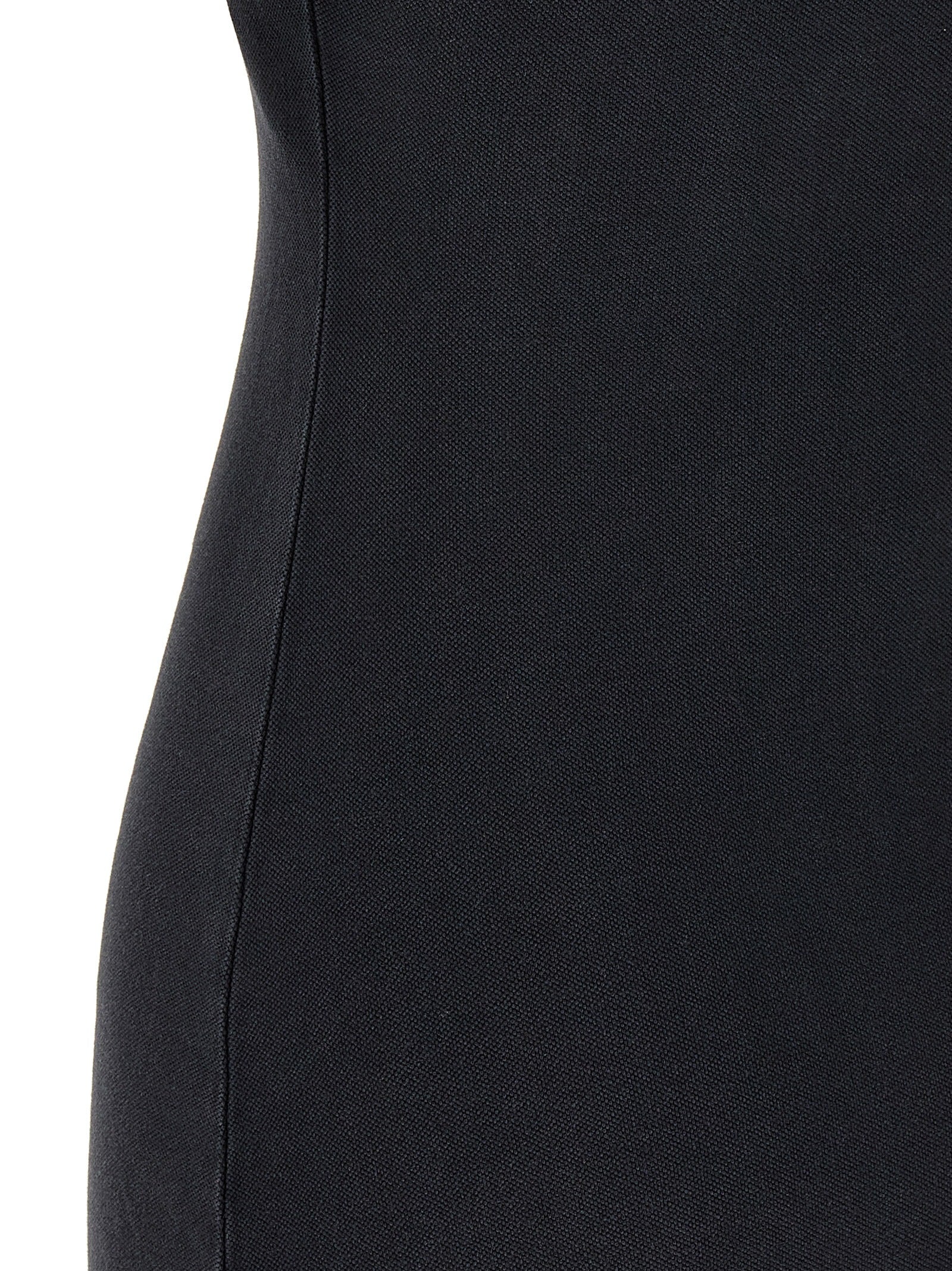 Black Cotton Short Dress