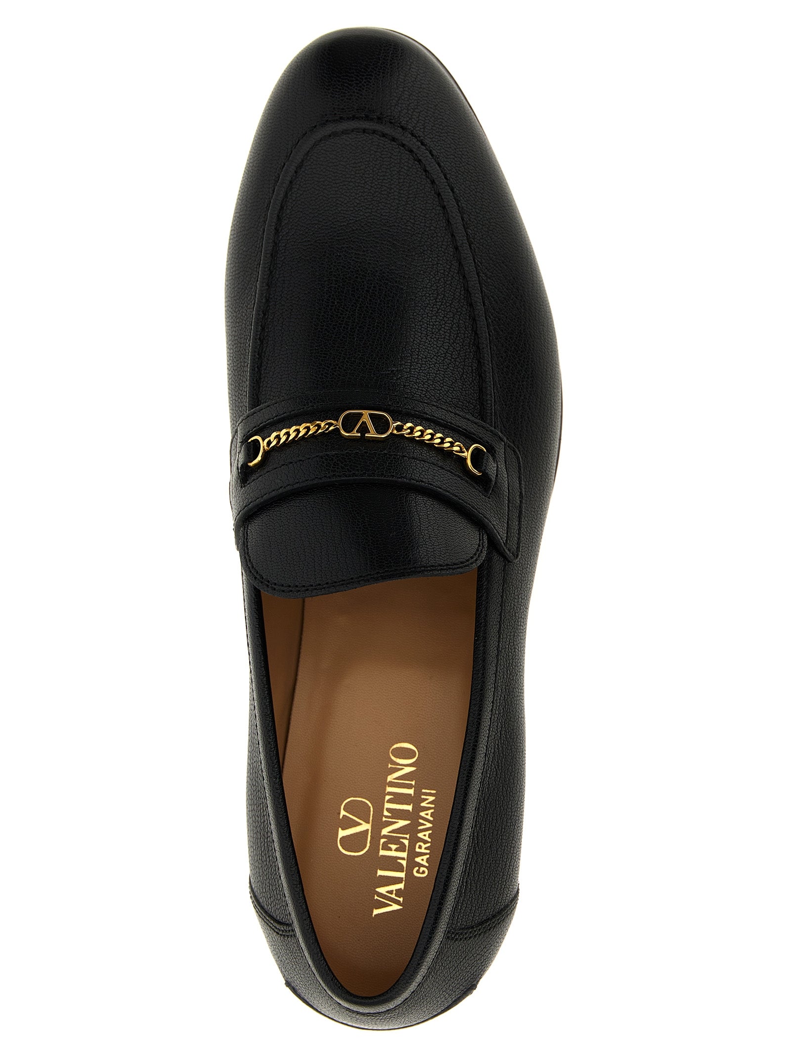 Black Goatskin Slip-On Loafers