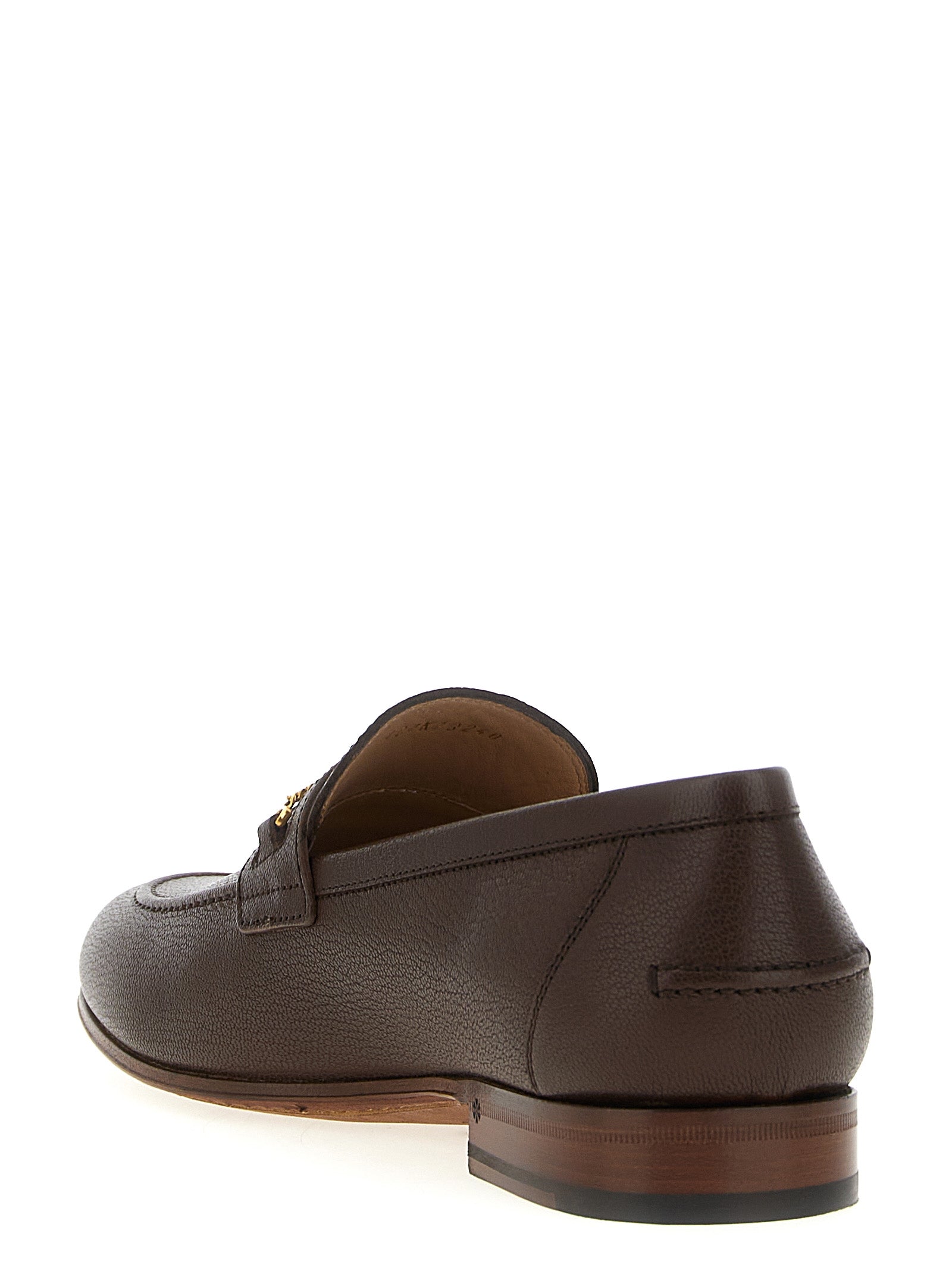 Brown Goatskin Slip-On Loafers