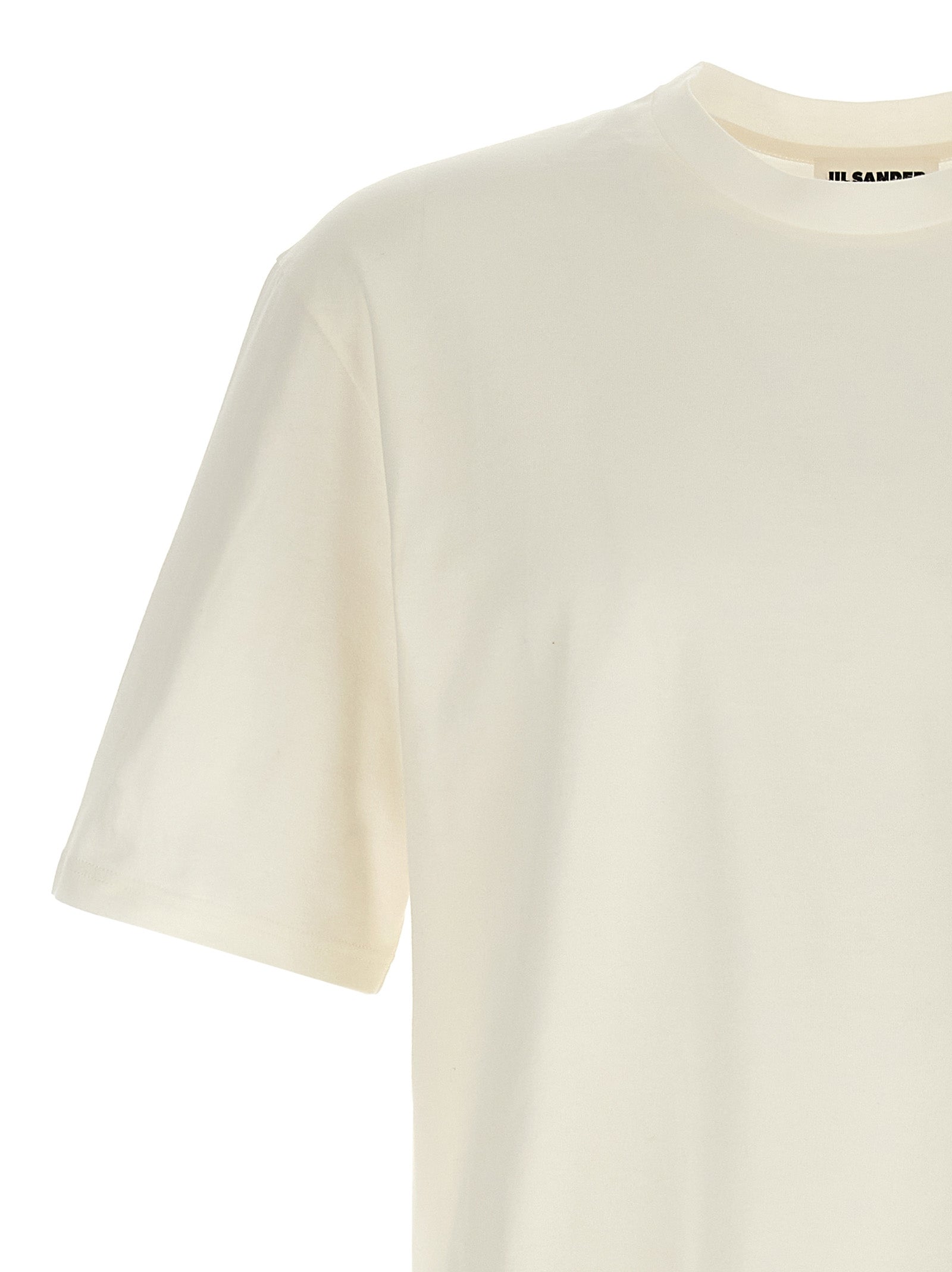 White Cotton Long Sleeve T-Shirt