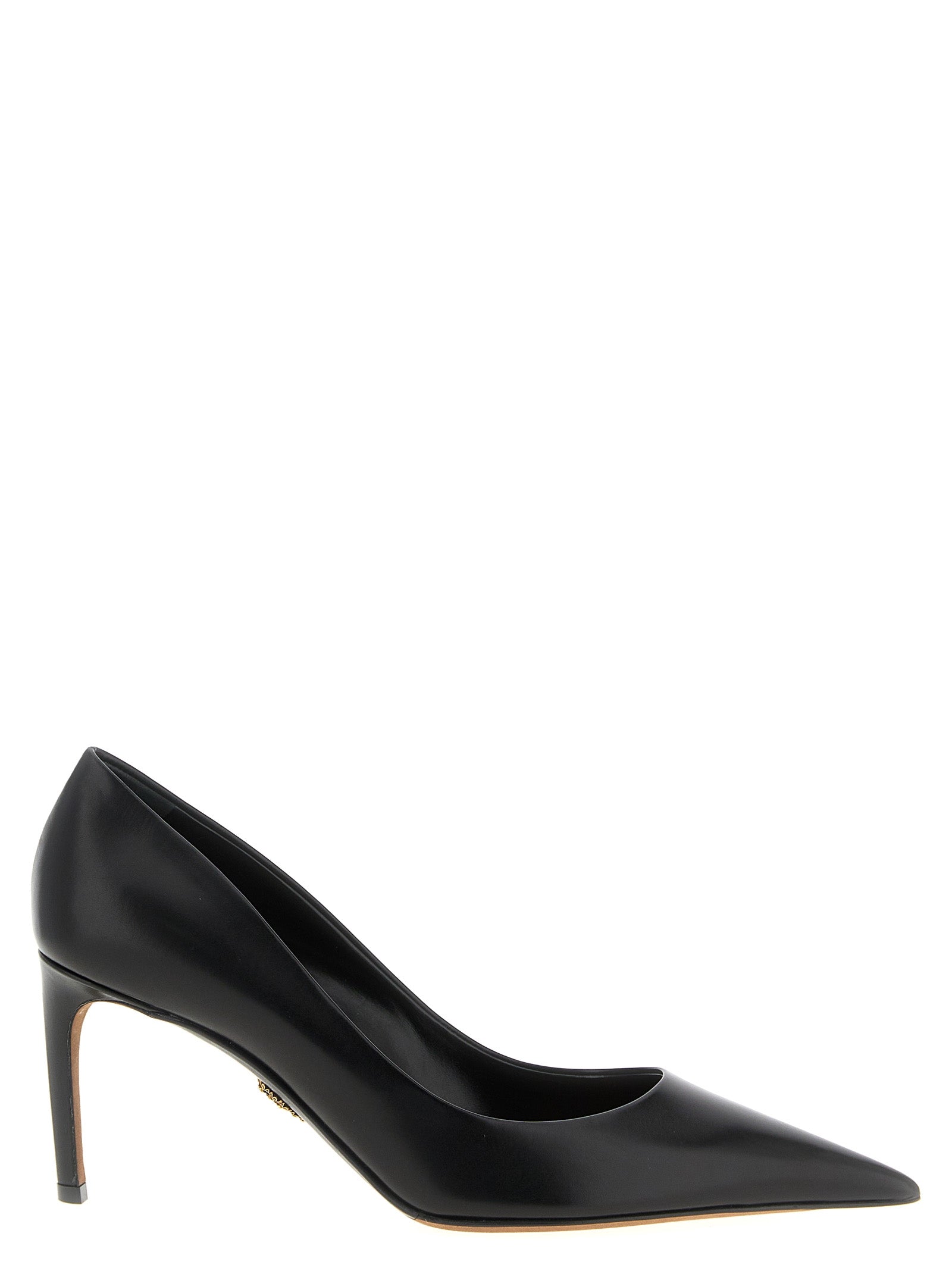 Black Calfskin High Heel Pumps