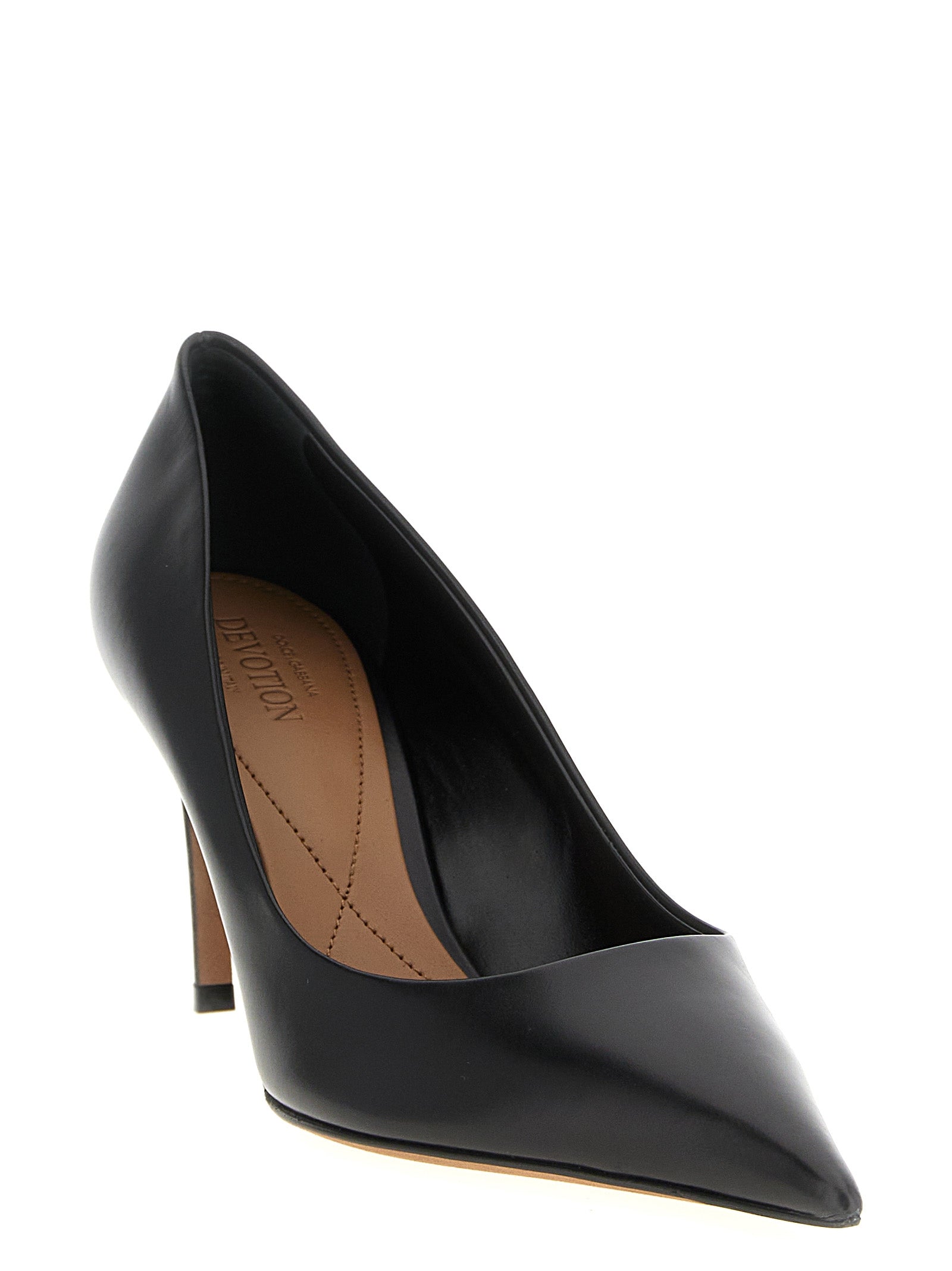 Black Calfskin High Heel Pumps