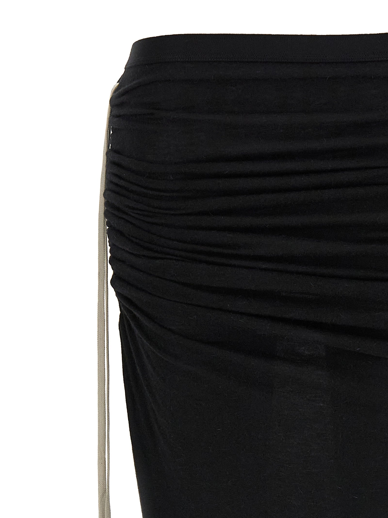 Black Wool Mini Skirt
