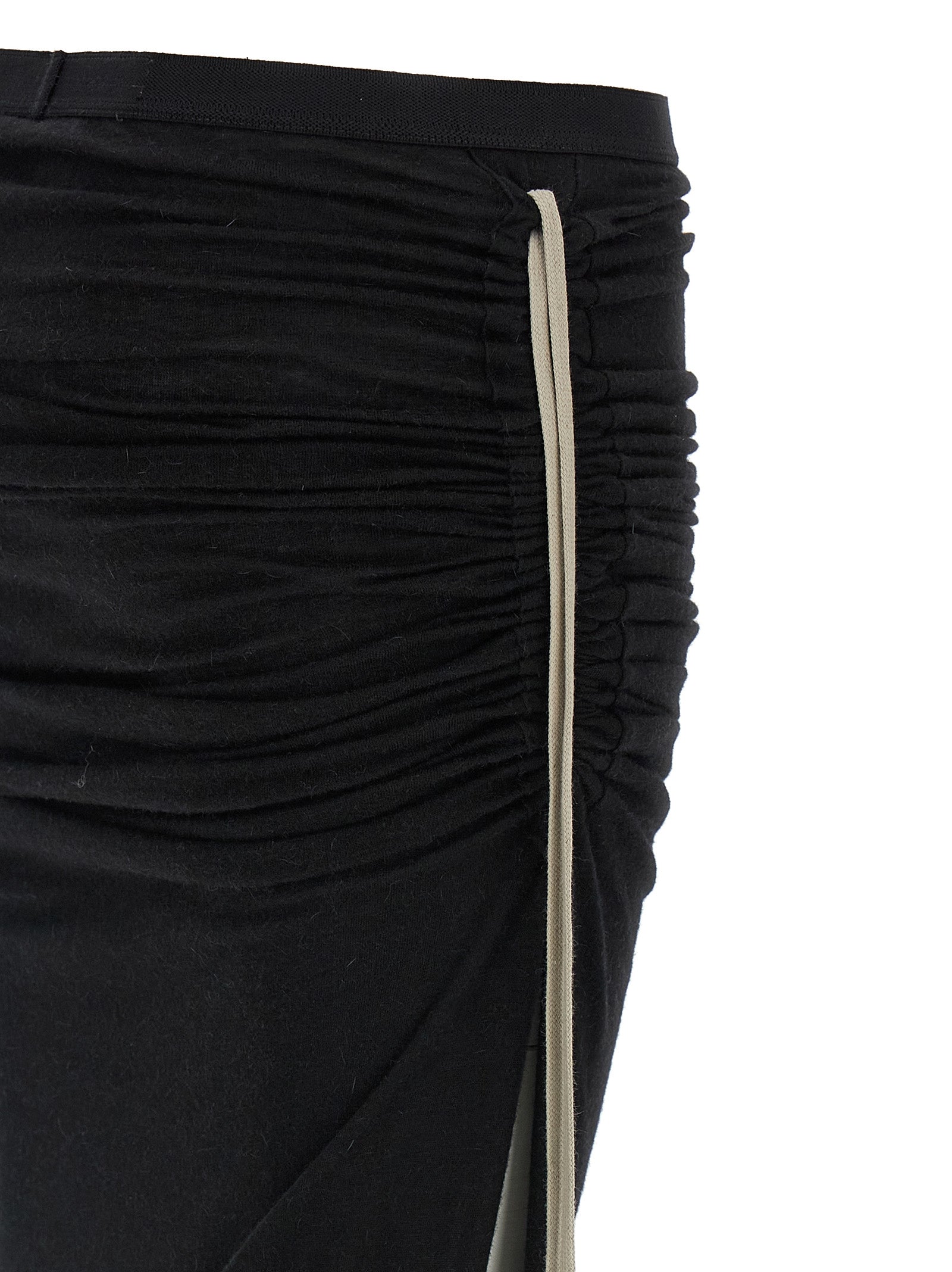 Black Wool Mini Skirt
