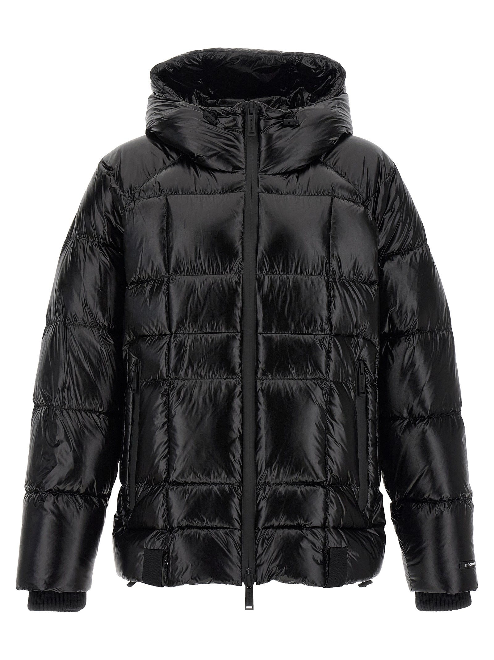 Black Polyamide Full-Length Jacket