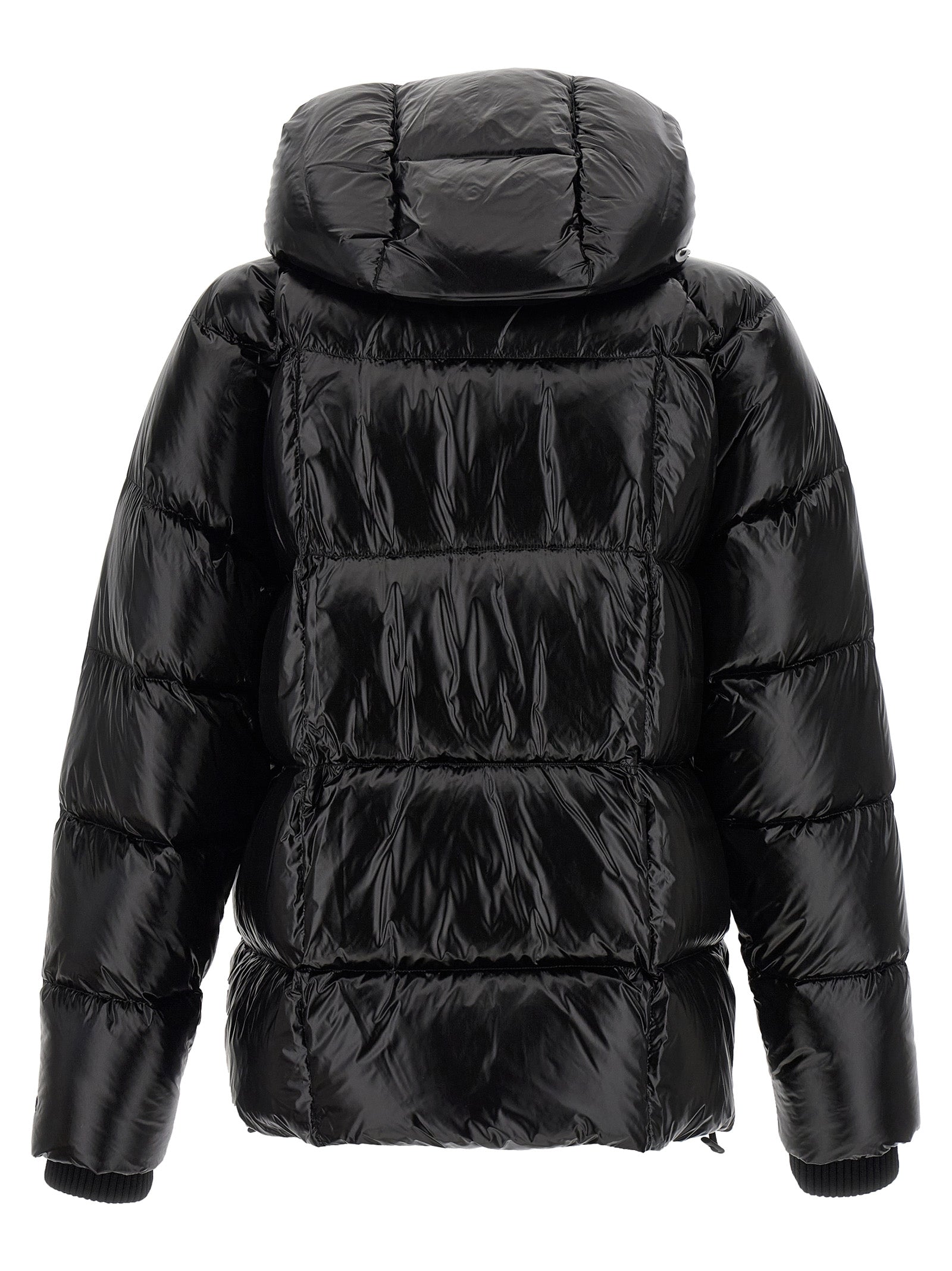 Black Polyamide Full-Length Jacket