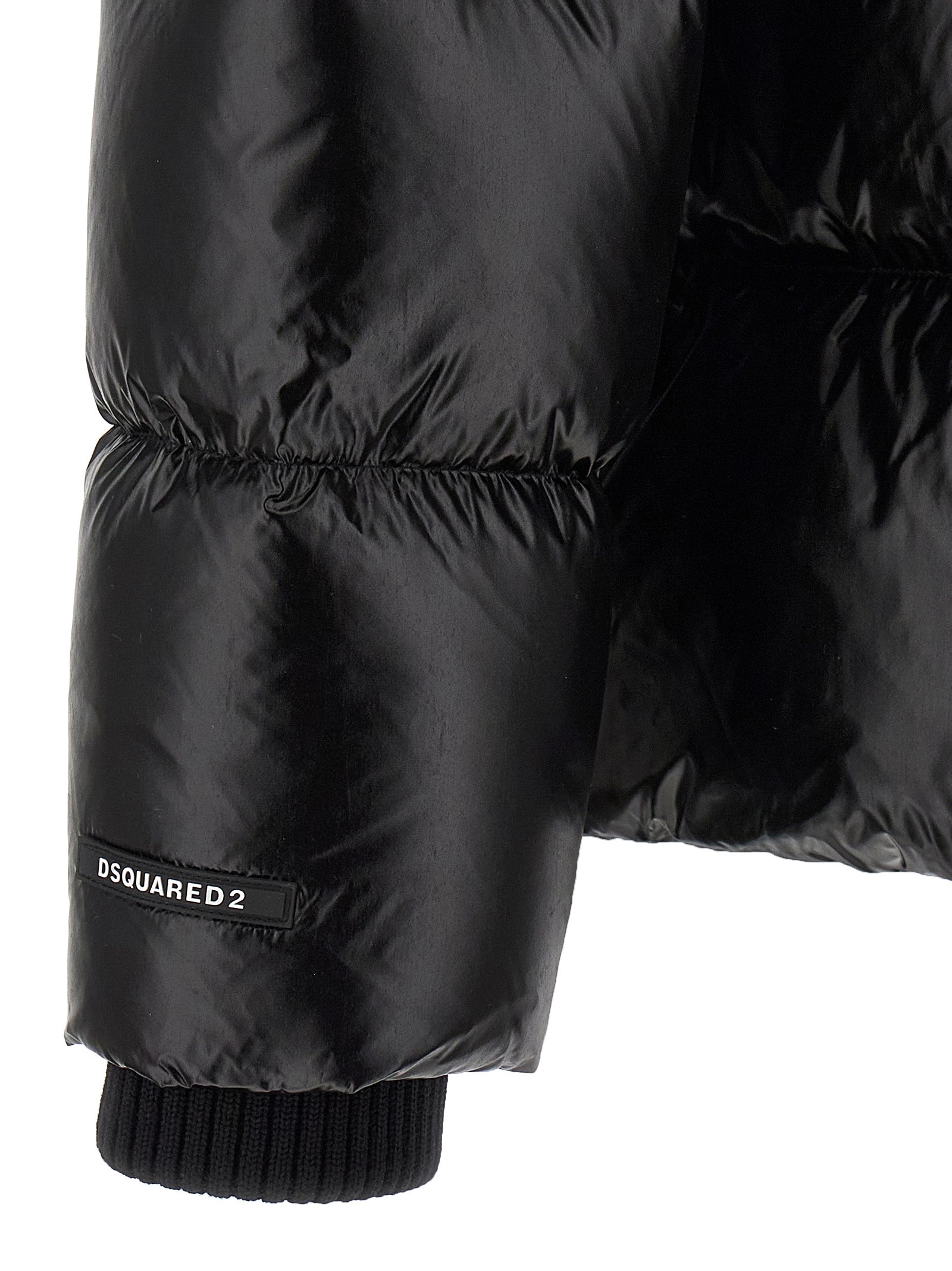 Black Polyamide Full-Length Jacket