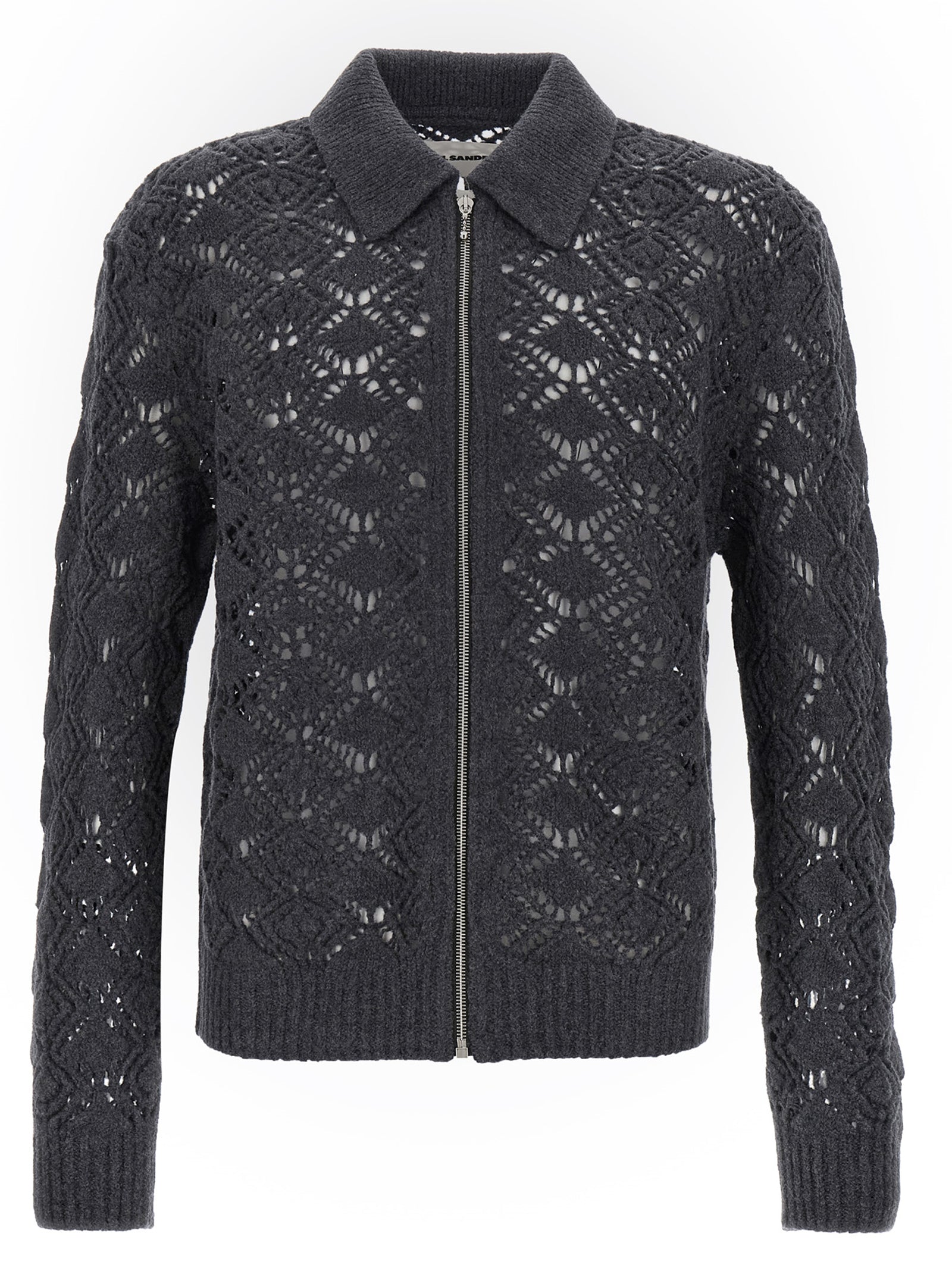 Gray Virgin Wool Cardigan