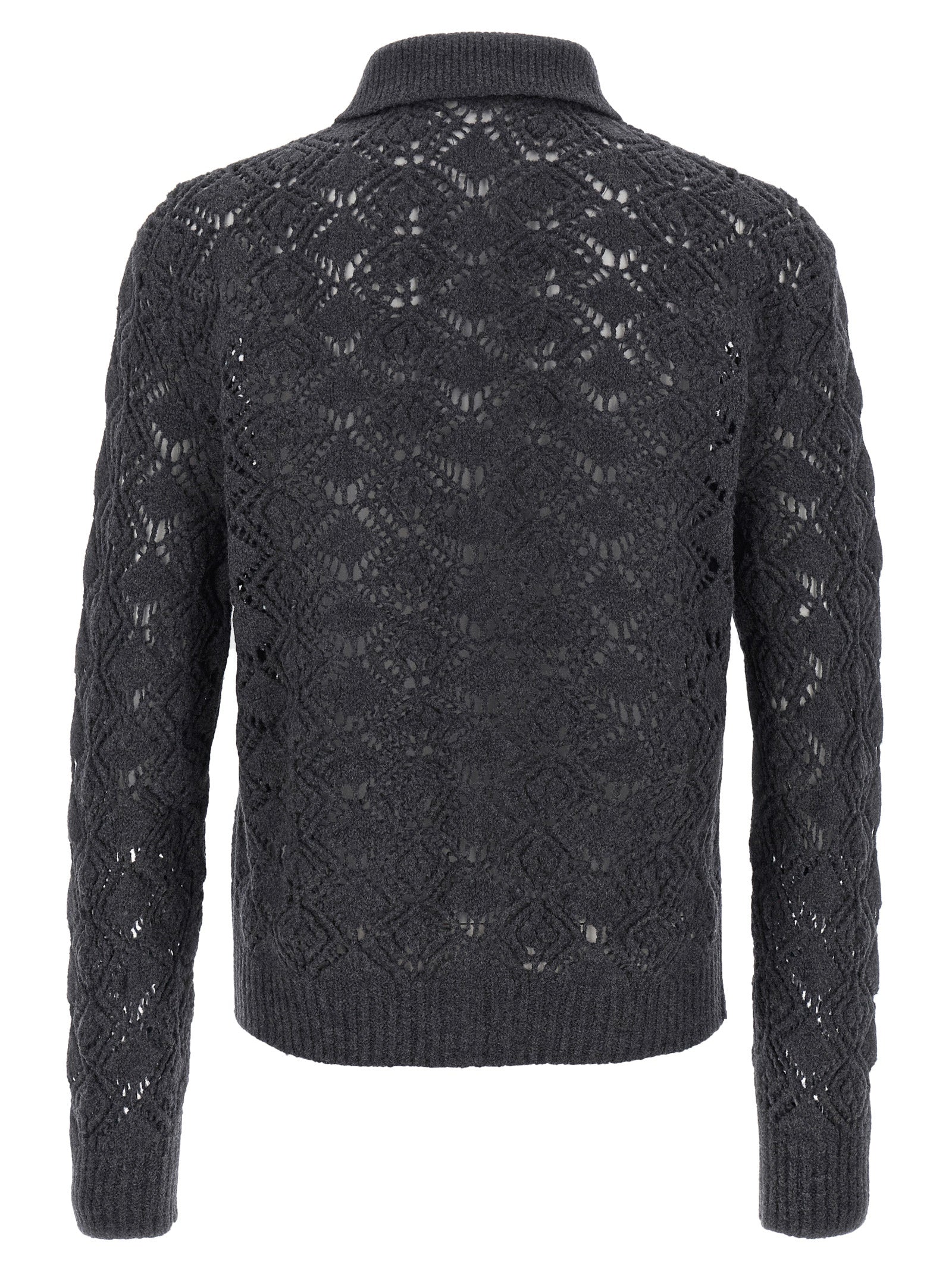 Gray Virgin Wool Cardigan