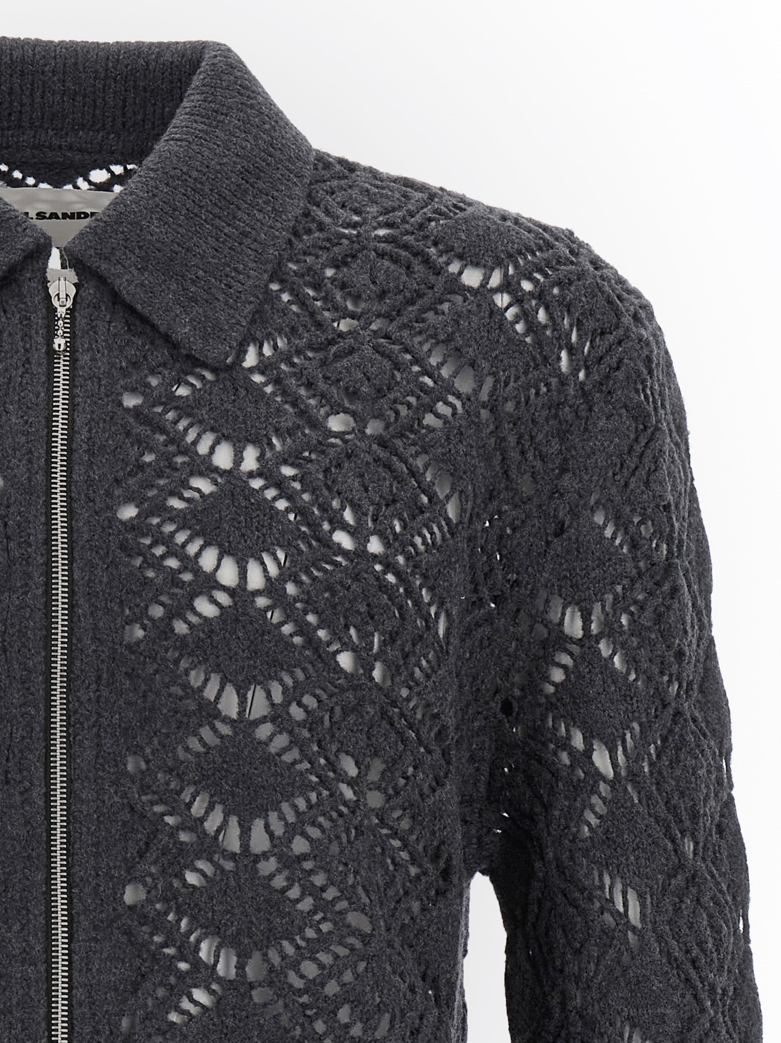 Gray Virgin Wool Cardigan